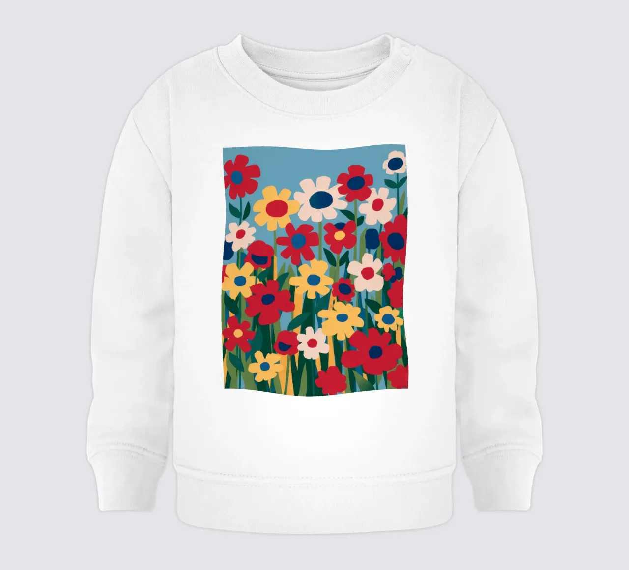 Primary Color Meadow baby sweatshirt by Obs Canvas