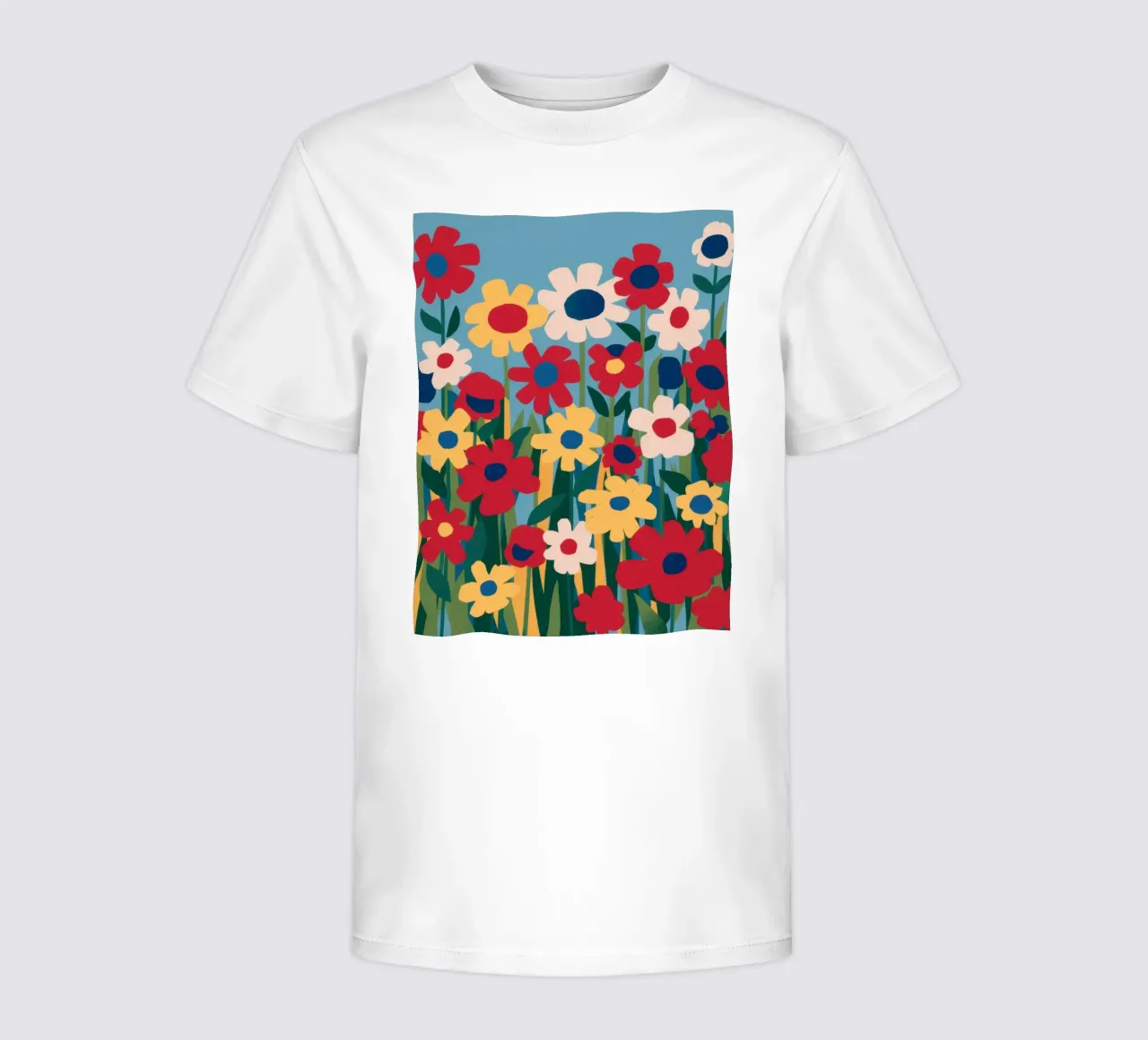 Primary Color Meadow kids t-shirt by Obs Canvas