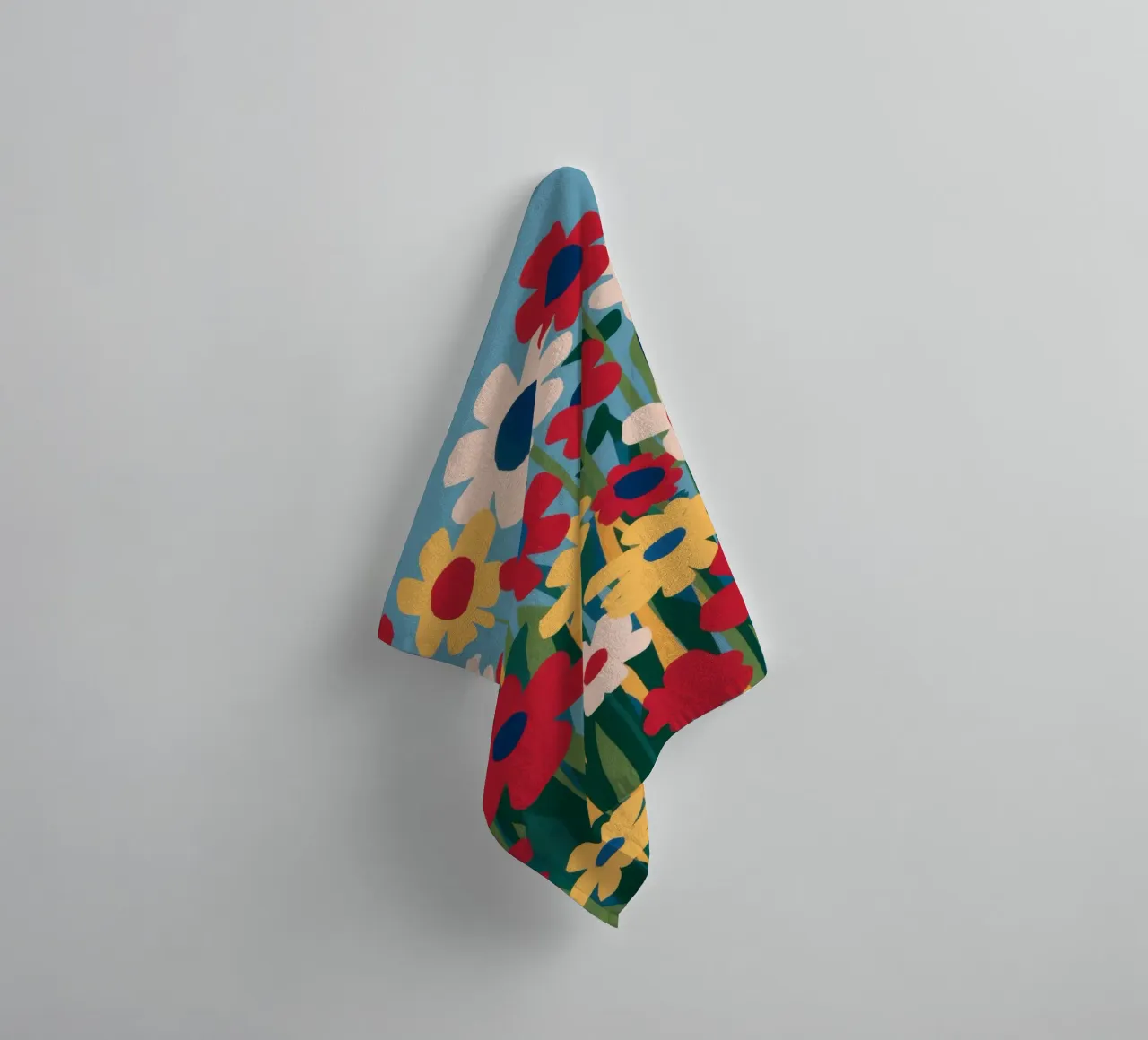 Primary Color Meadow towel by Obs Canvas