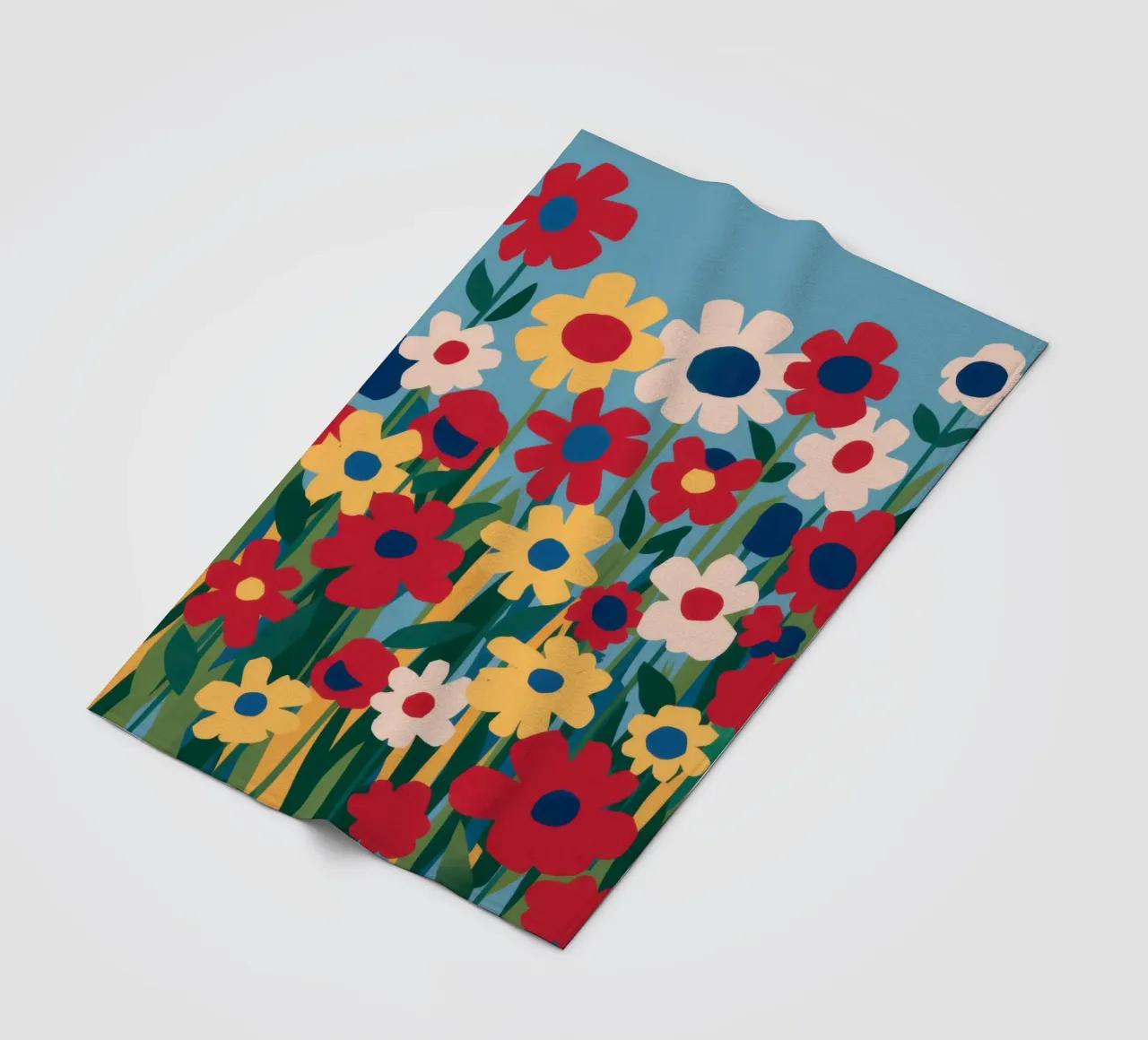 Primary Color Meadow fleece blanket by Obs Canvas