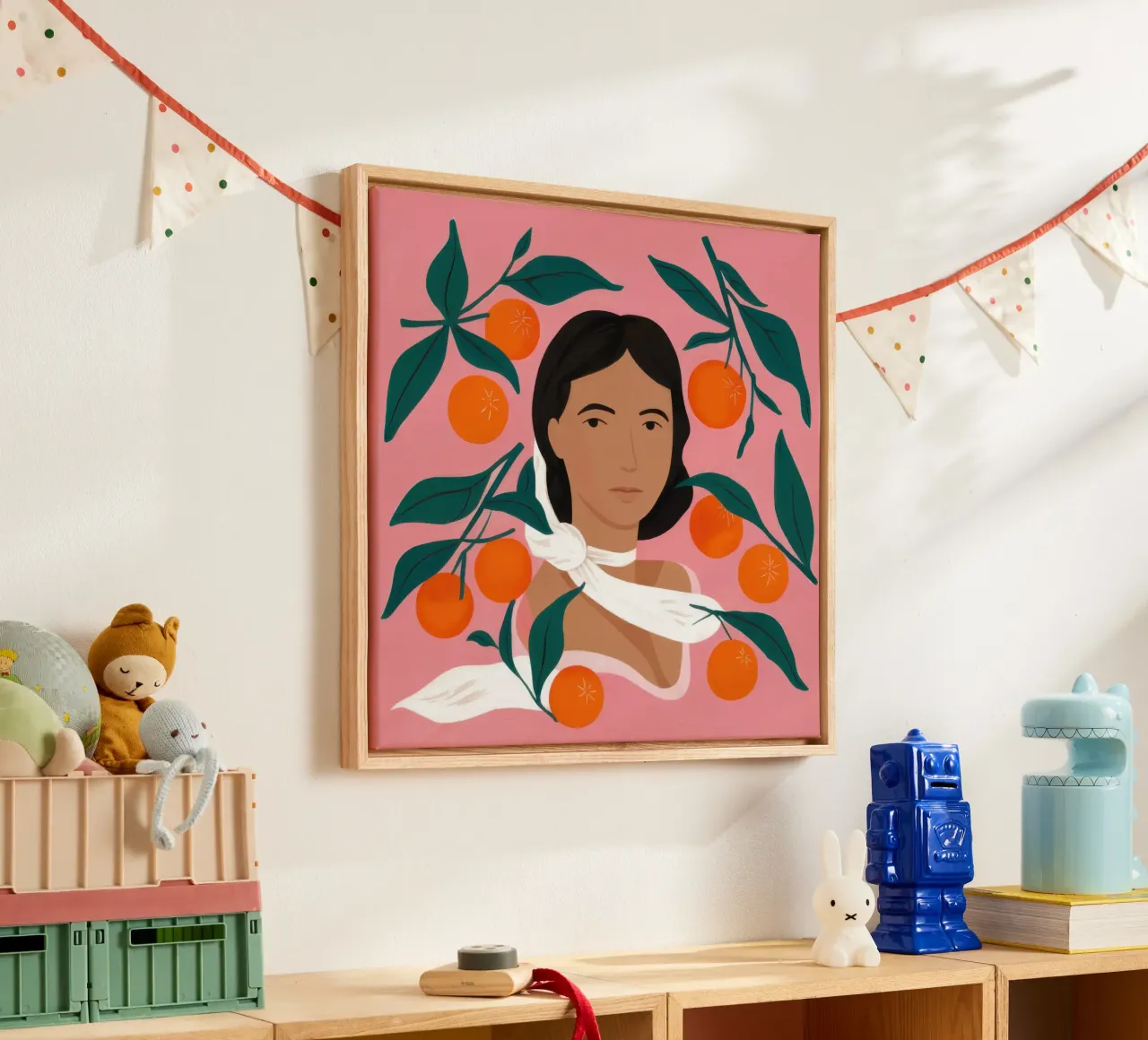 Citrus Grove Muse canvas by Line Fable