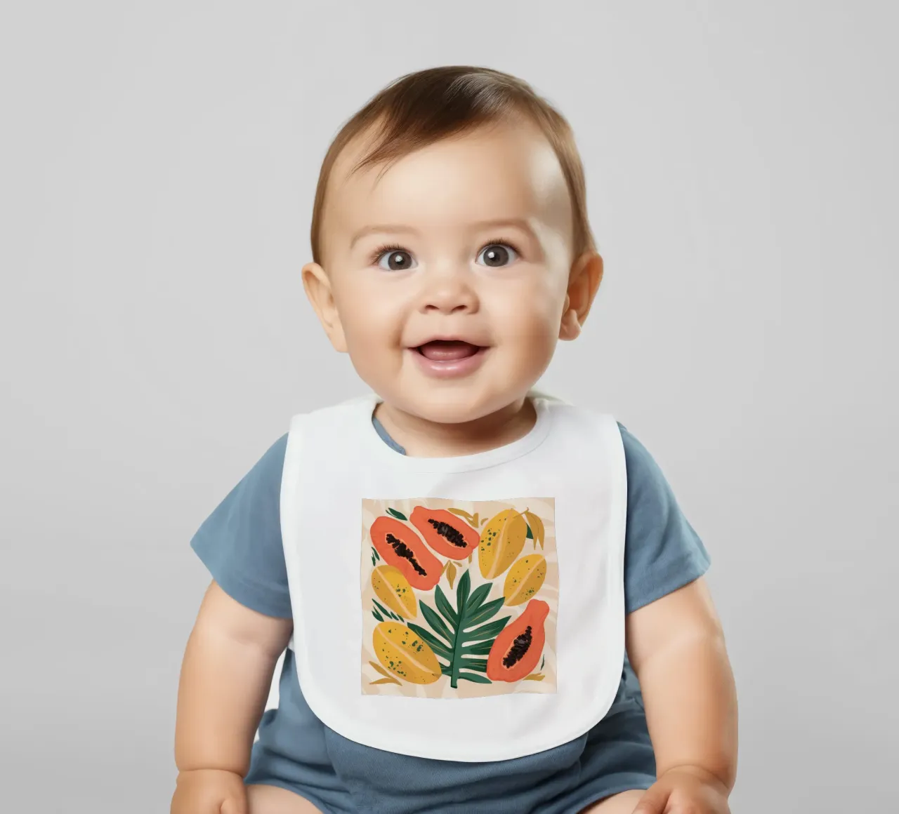 Papaya Pattern Play bavaglino da Gaia Viesta