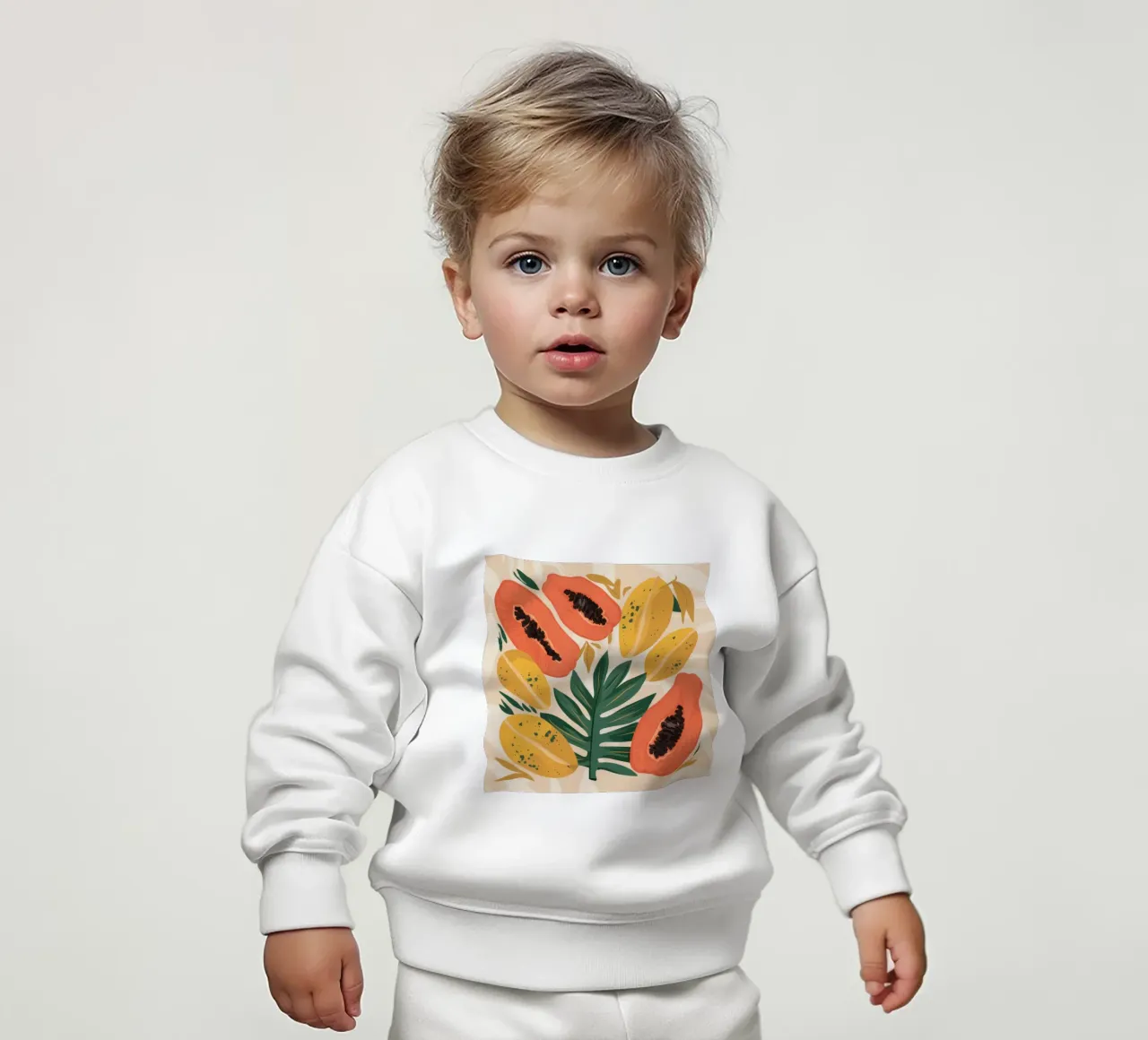 Papaya Pattern Play felpa neonato da Gaia Viesta