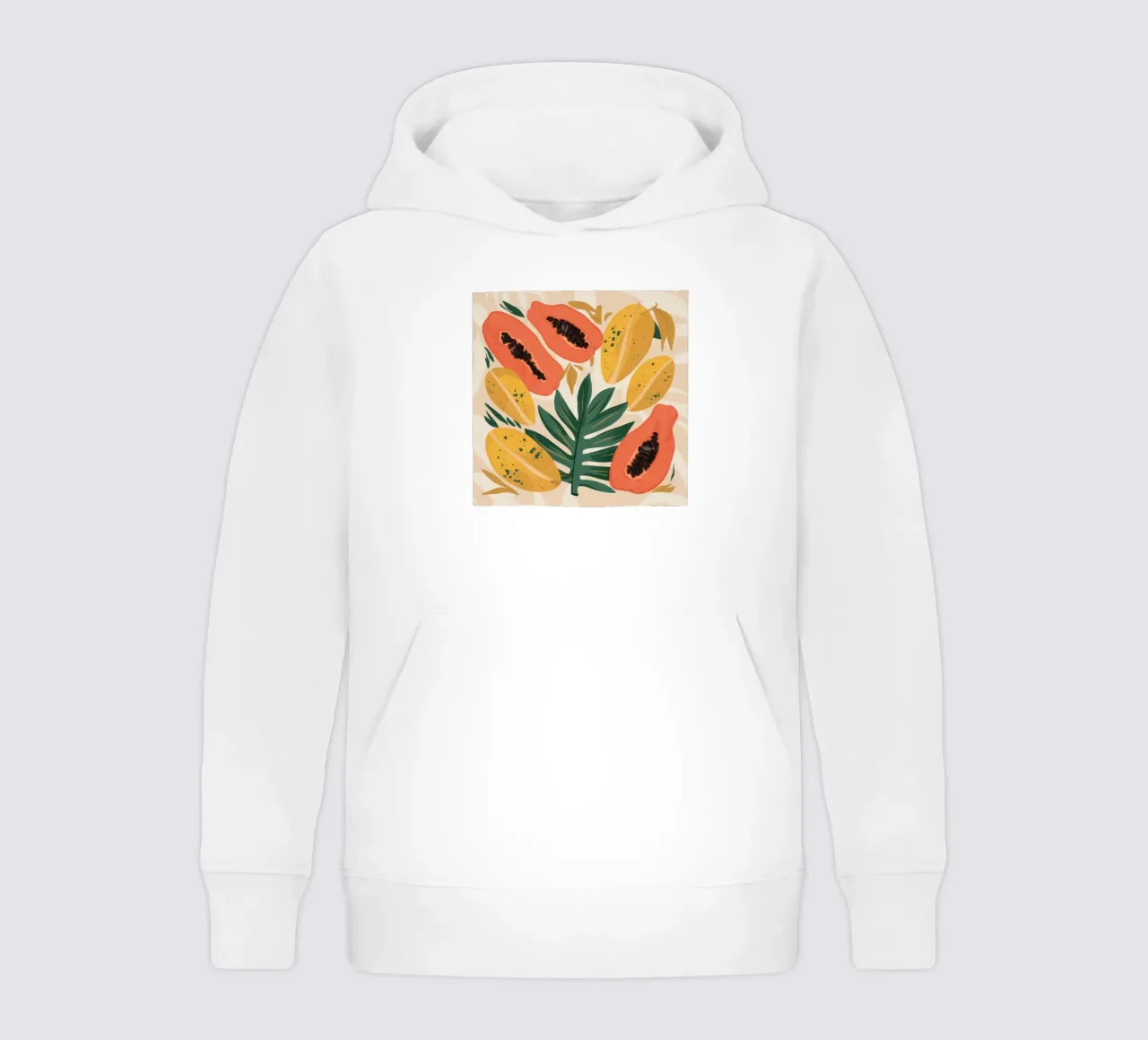 Papaya Pattern Play felpa bambino con cappuccio da Gaia Viesta
