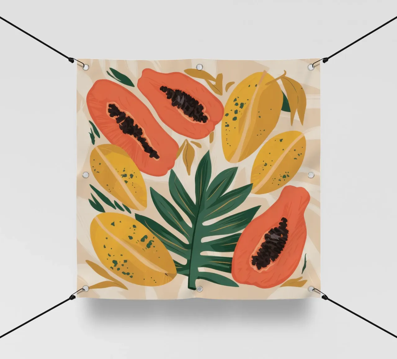 Papaya Pattern Play telo in pvc da Gaia Viesta