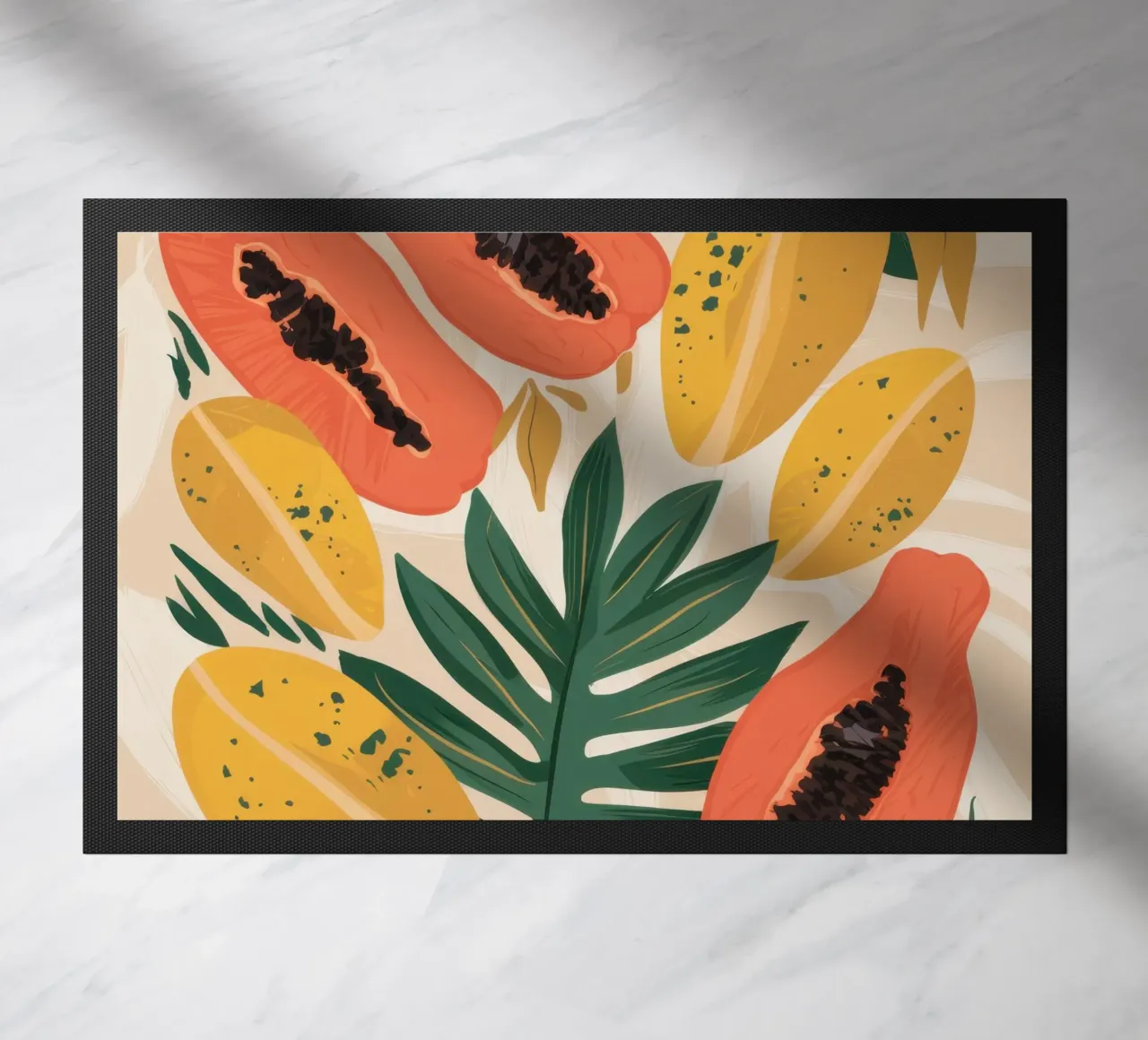 Papaya Pattern Play zerbino da Gaia Viesta