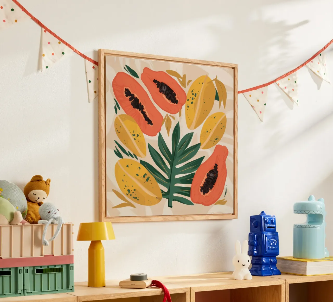 Papaya Pattern Play plexiglass da Gaia Viesta