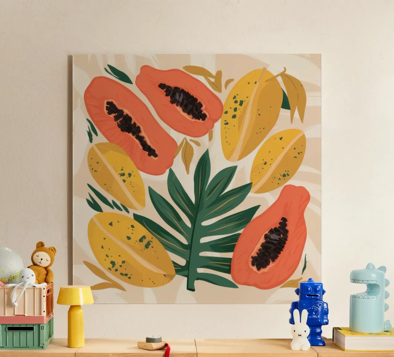 Papaya Pattern Play plexiglass da Gaia Viesta