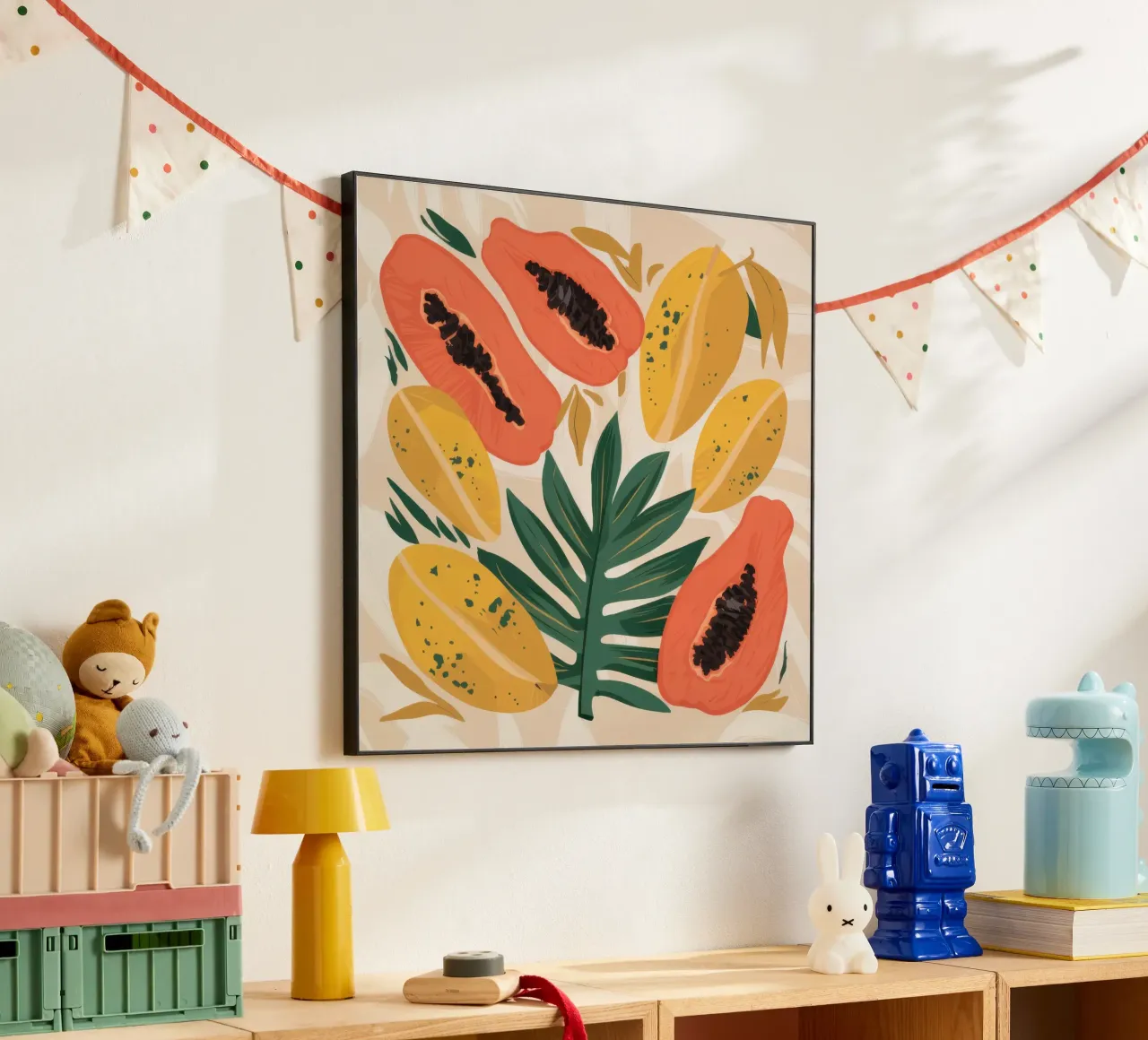 Papaya Pattern Play alluminio dibond da Gaia Viesta