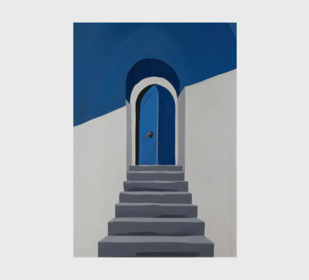Blue Doorway Steps notebook by Obs Canvas
