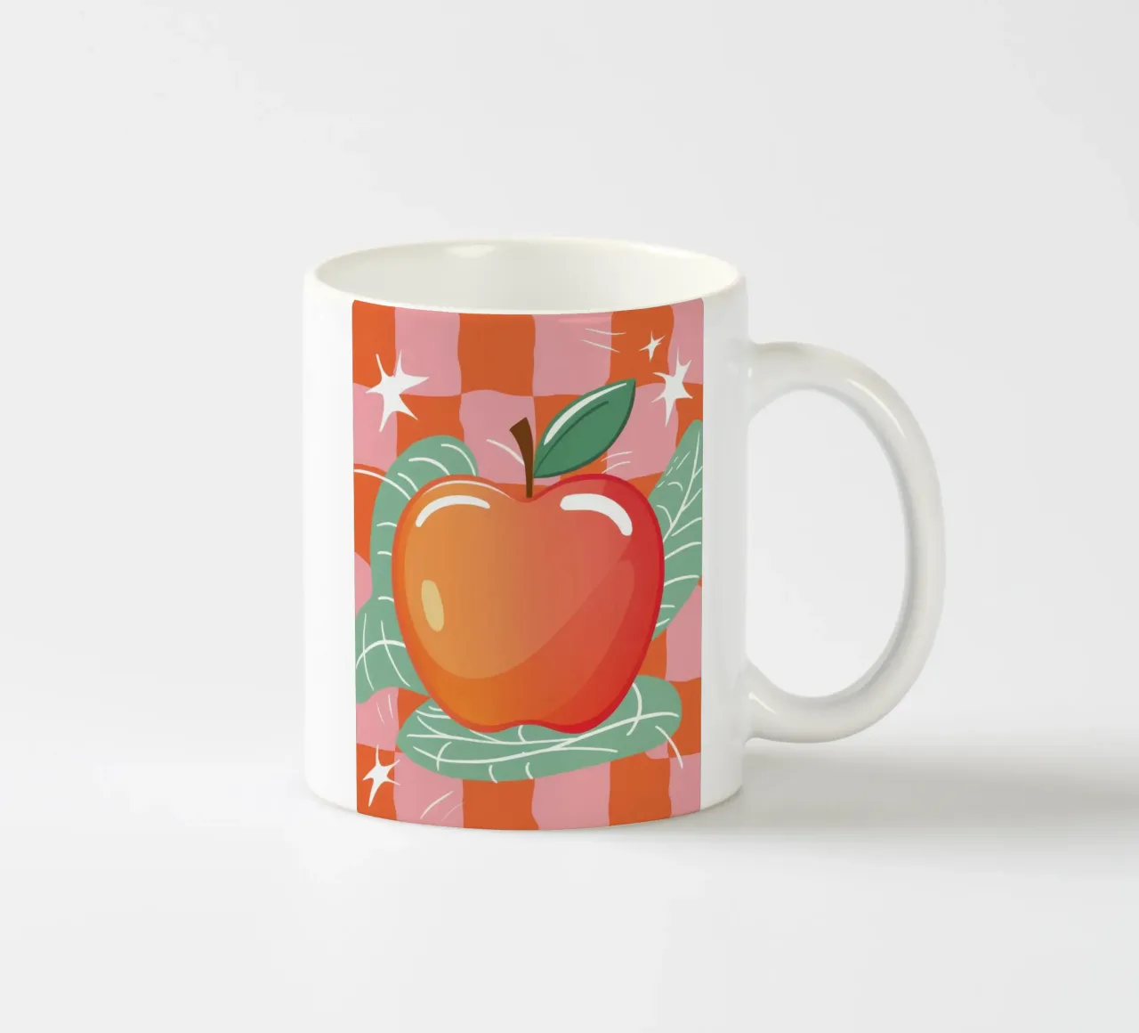 Sprankelende Appel Pop keramische mok van Line Fable