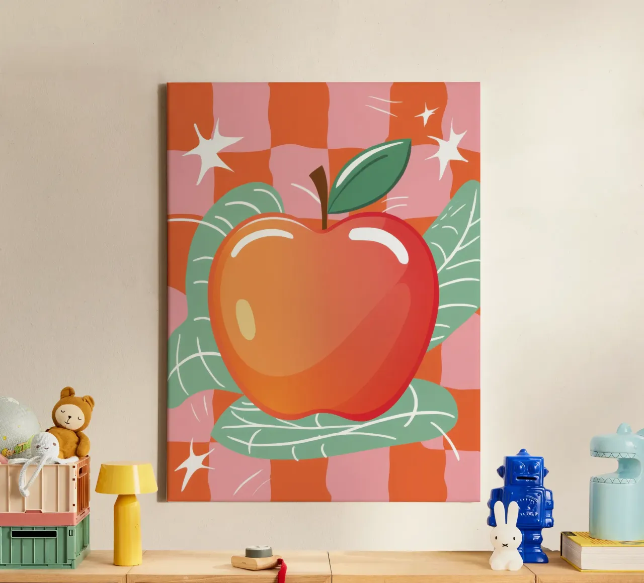 Sparkling Apple Pop canvas by Line Fable
