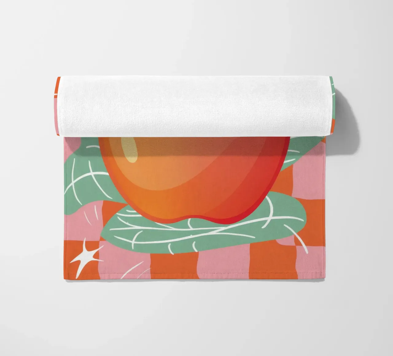 Sparkling Apple Pop beach towel by Line Fable