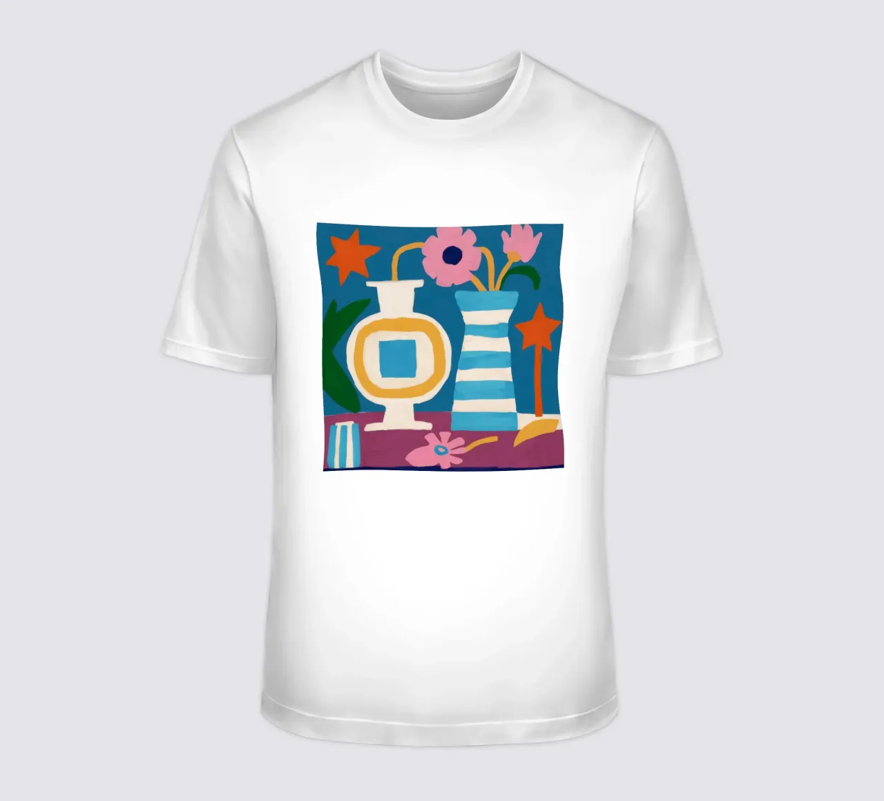 Modern vase Stillness t-shirt by Lunar Valentina