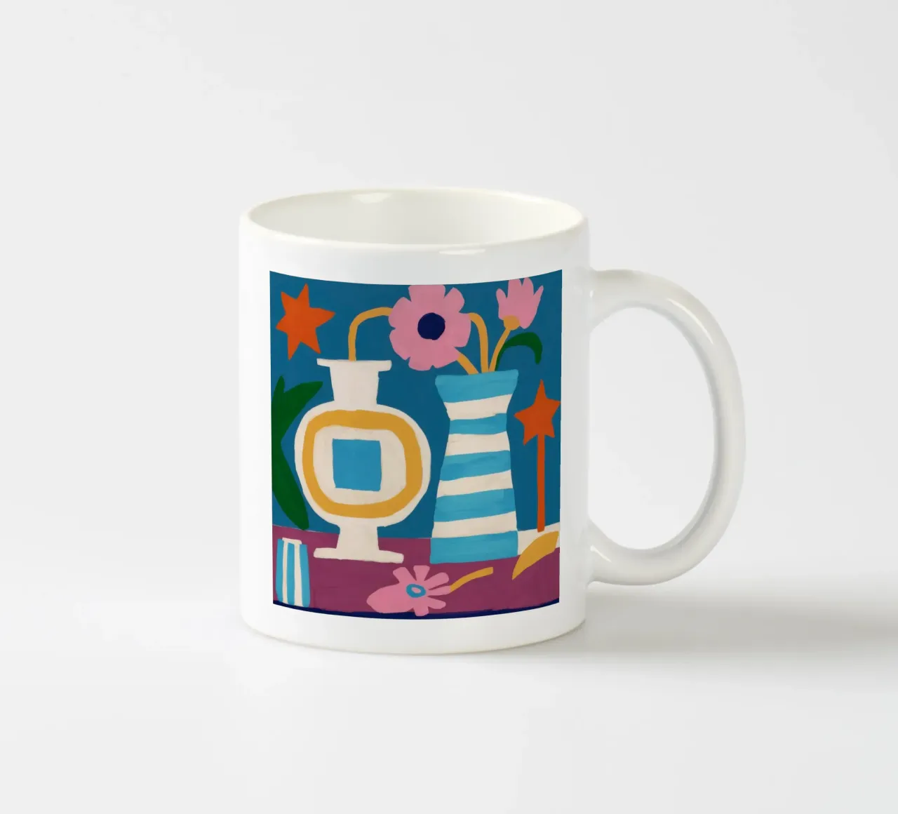 Vaso moderno Stillness tazza in ceramica da Lunar Valentina