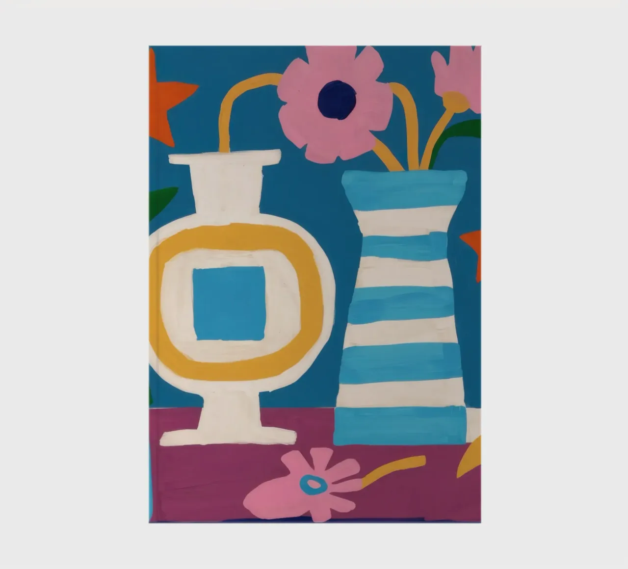 Modern vase Stillness notebook by Lunar Valentina