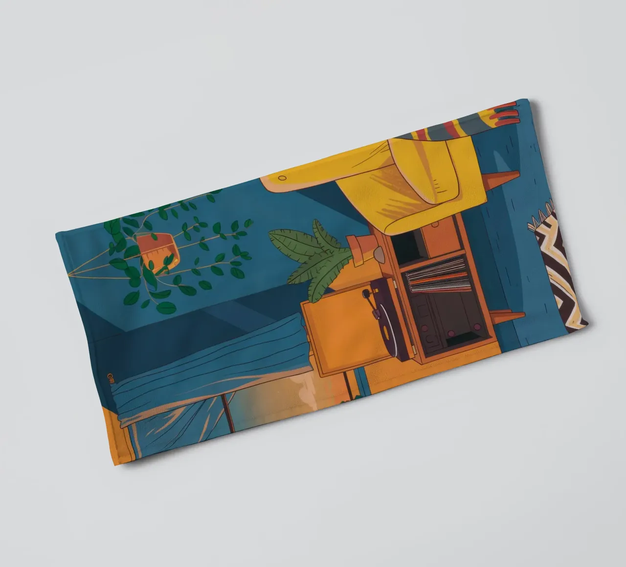 Coin lecture confortable le soir serviette de bain de Thistle Bloom