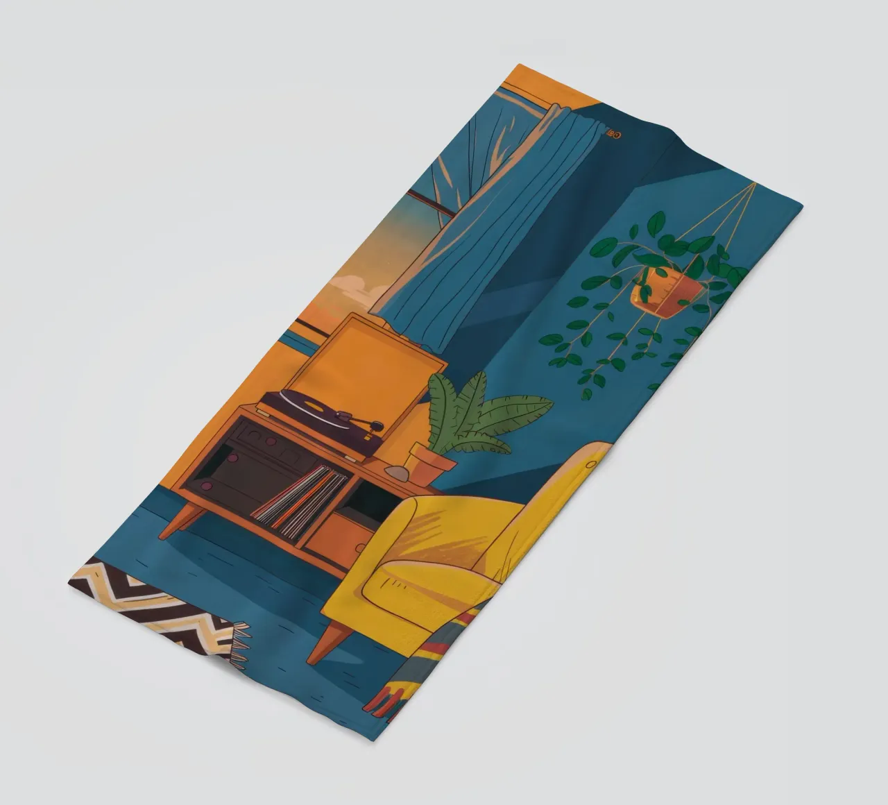 Coin lecture confortable le soir serviette de plage de Thistle Bloom