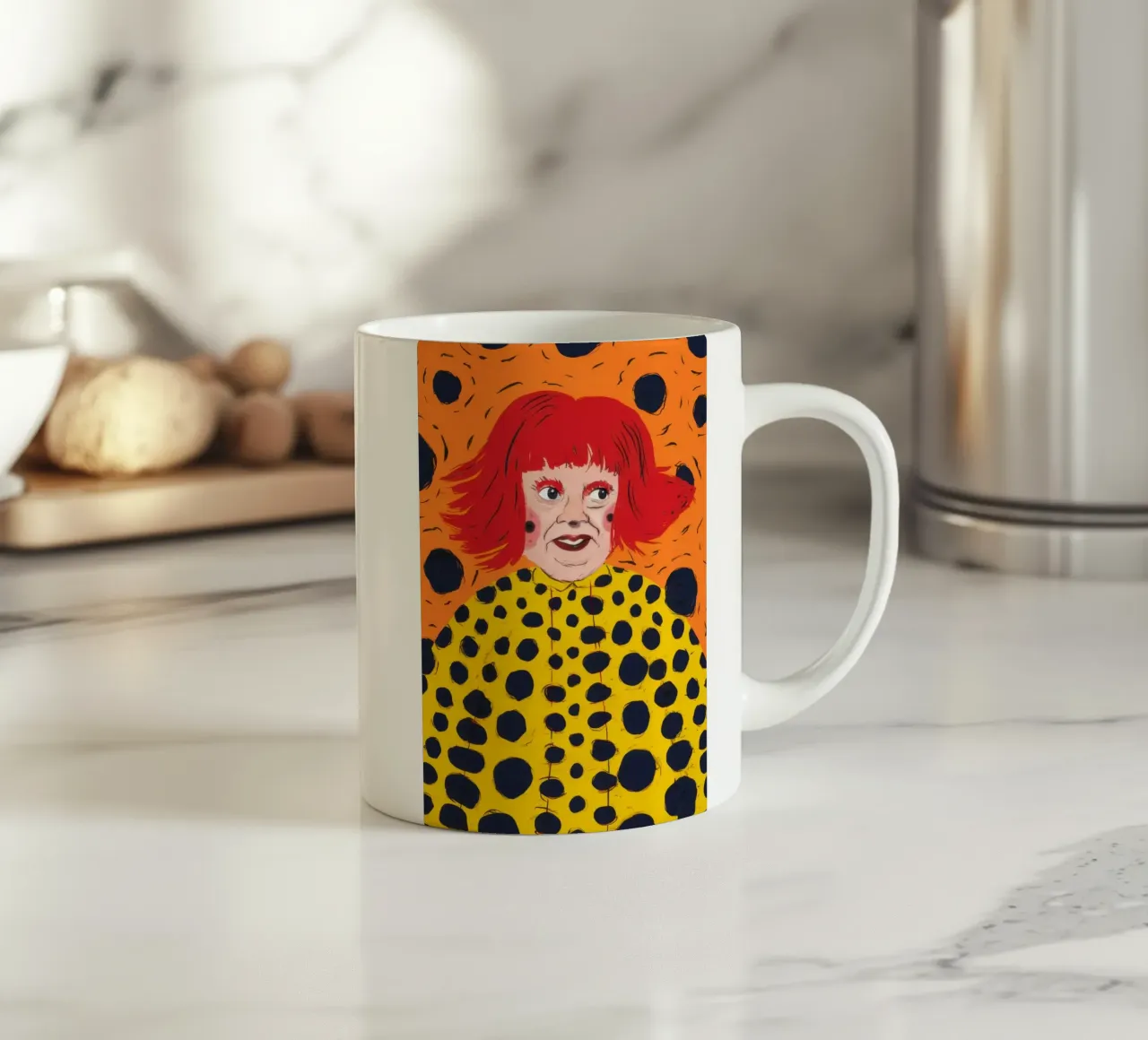 Gioia cremisi maculata tazza in ceramica da Gaia Viesta