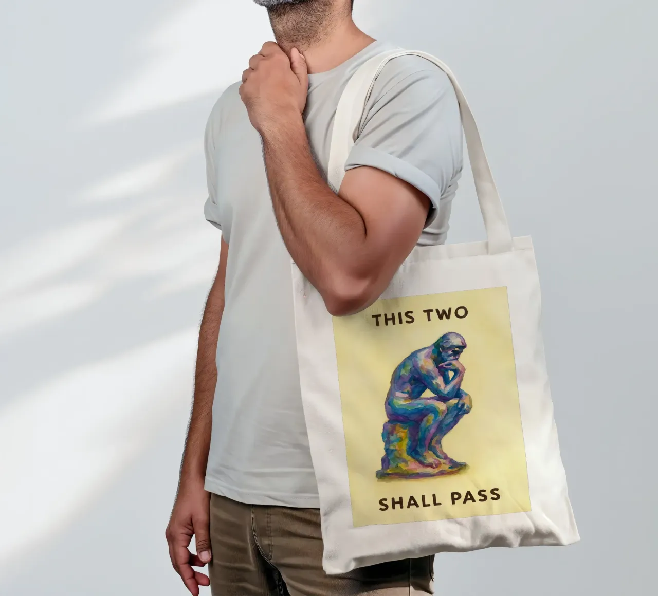 questo due passerà pittura per bagno borsa in juta da Goldend