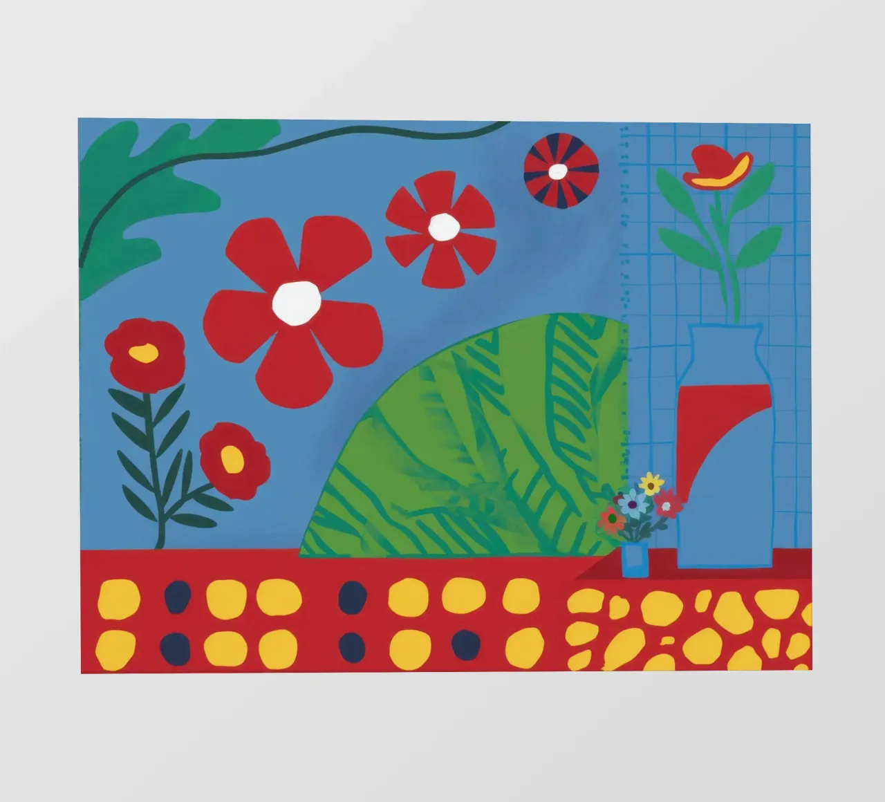 Naive Red Blooms photo wallpaper by Lunar Valentina