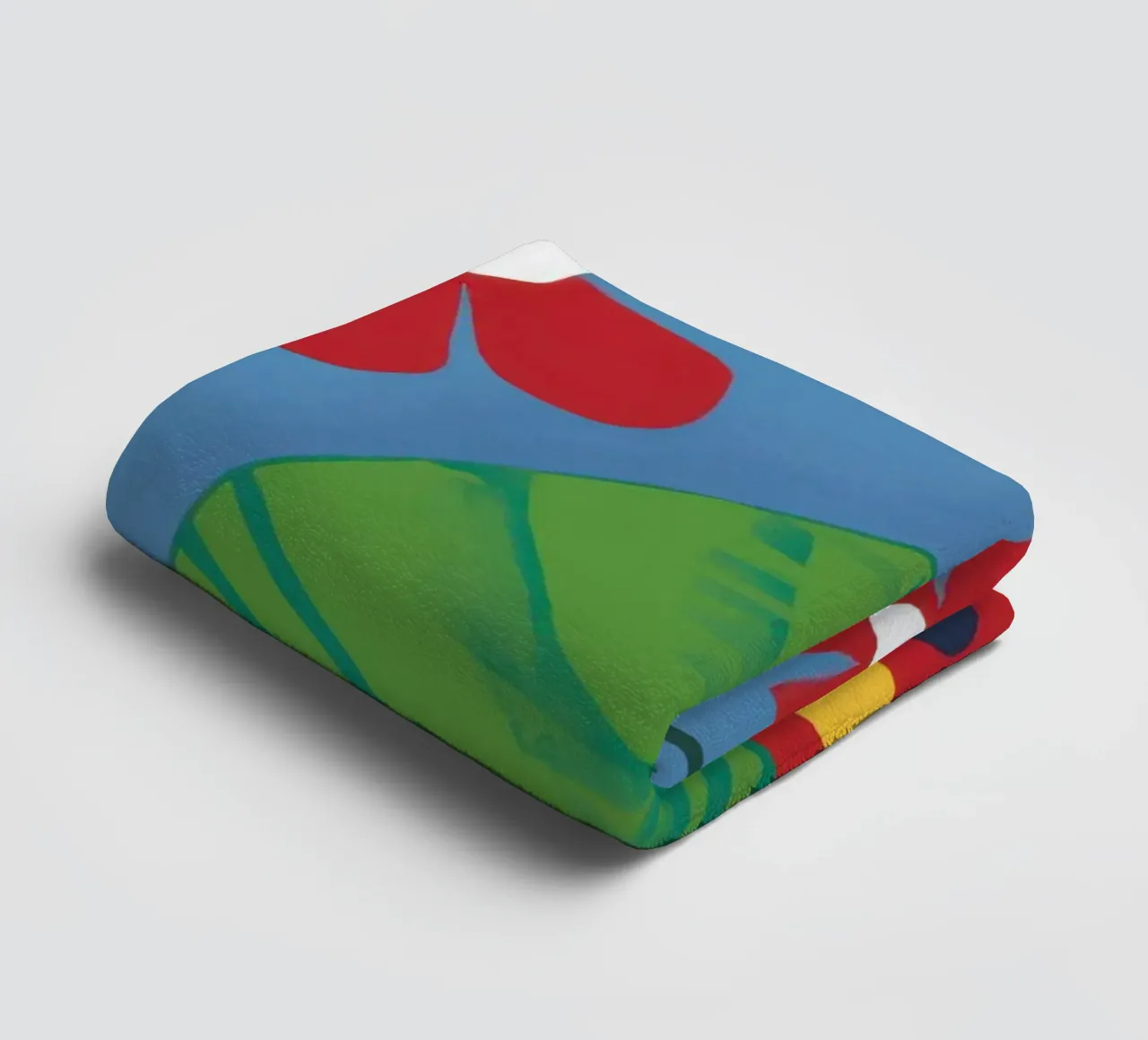 Naive Red Blooms towel by Lunar Valentina