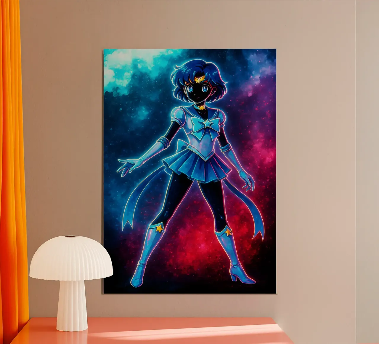 Soul Of Sailor Moon MERCURY poster con telaio in legno da DGSoulheroes