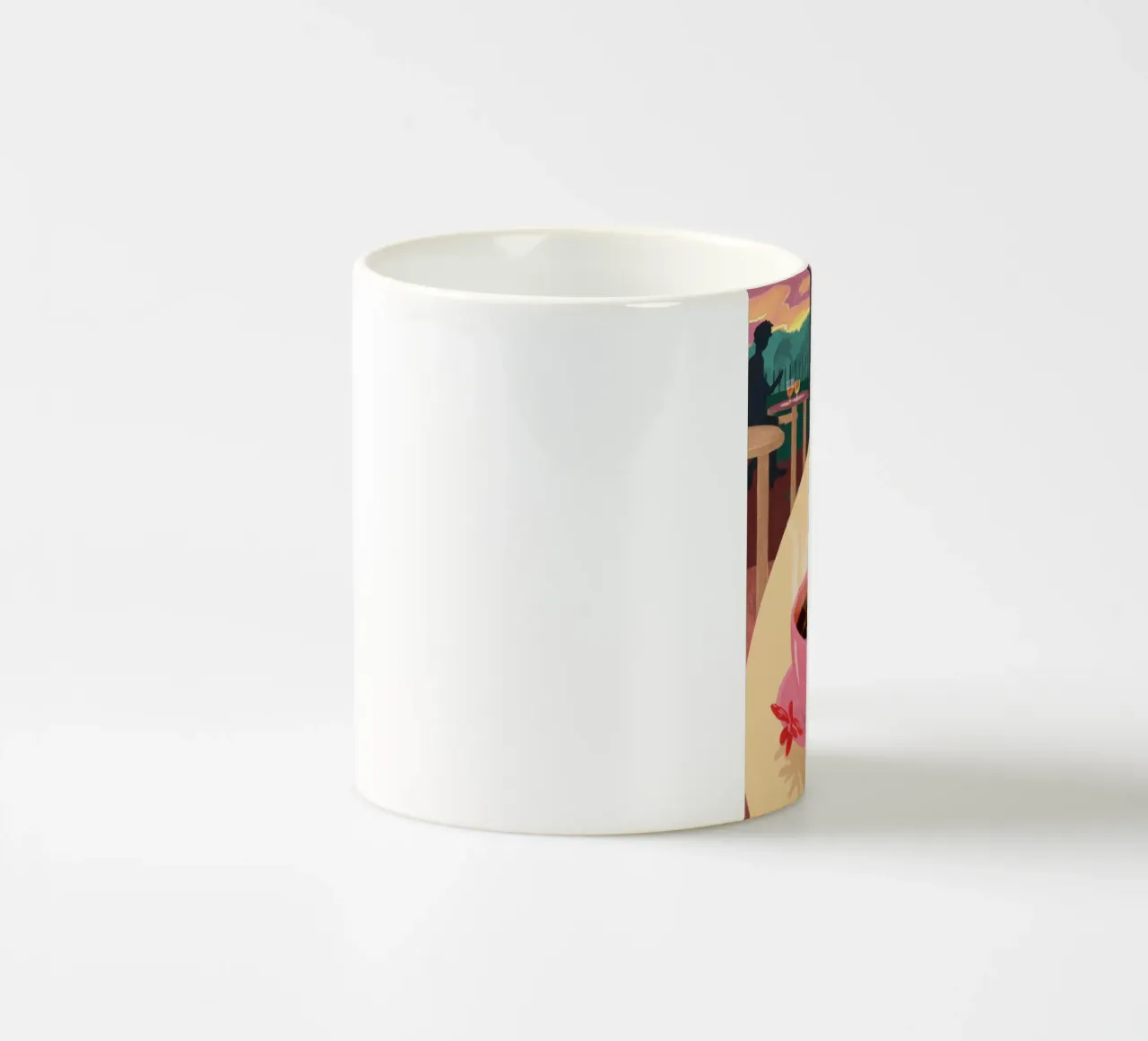 Colazione sulla terrazza all'alba tazza in ceramica da Thistle Bloom