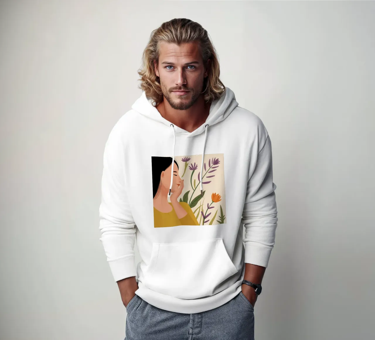 Sogno profumato di fiori felpa con cappuccio da Line Fable