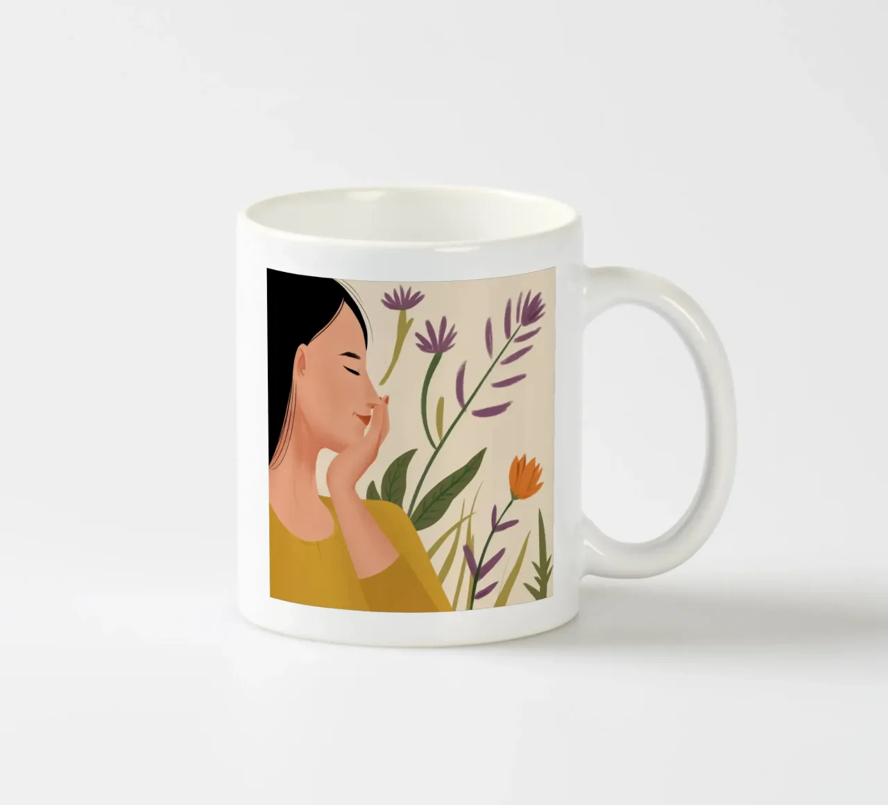 Sogno profumato di fiori tazza in ceramica da Line Fable