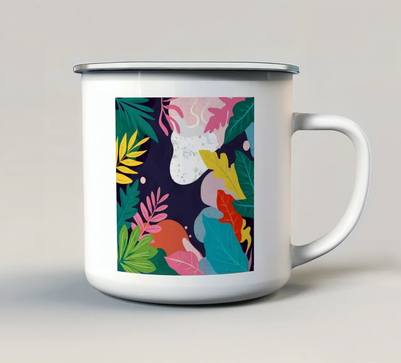 Notte tropicale lunatica tazza in smalto da Obs Canvas