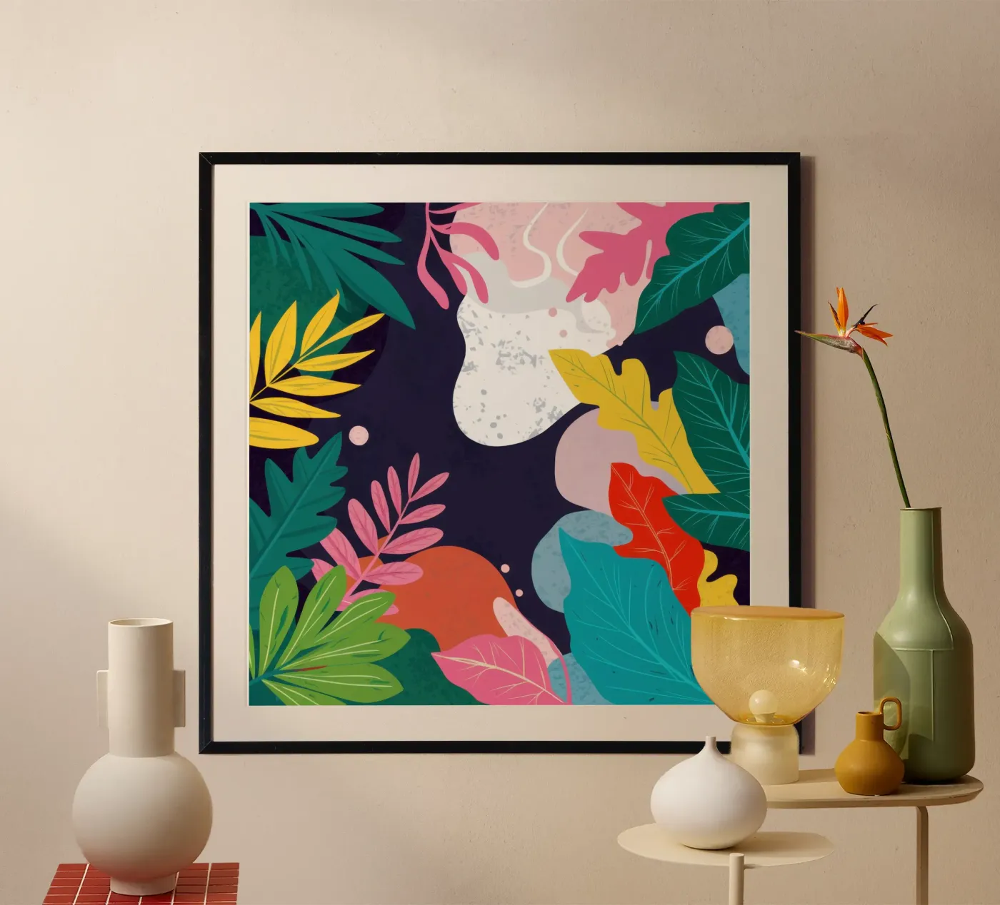 Notte tropicale lunatica poster da Obs Canvas