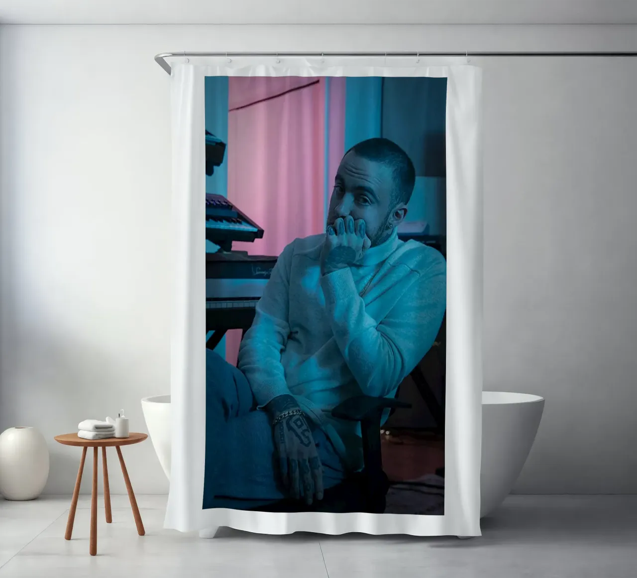 Stile estetico Mac Miller tenda da doccia da softseilish