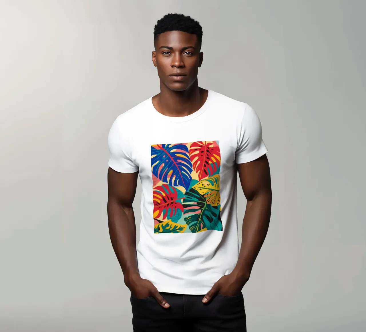 Rivolta cromatica tropicale t-shirt da Lunar Valentina