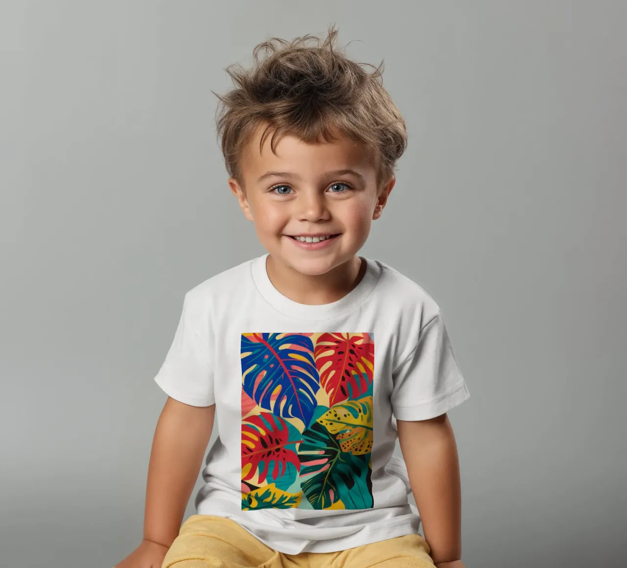 Rivolta cromatica tropicale t-shirt bambini da Lunar Valentina