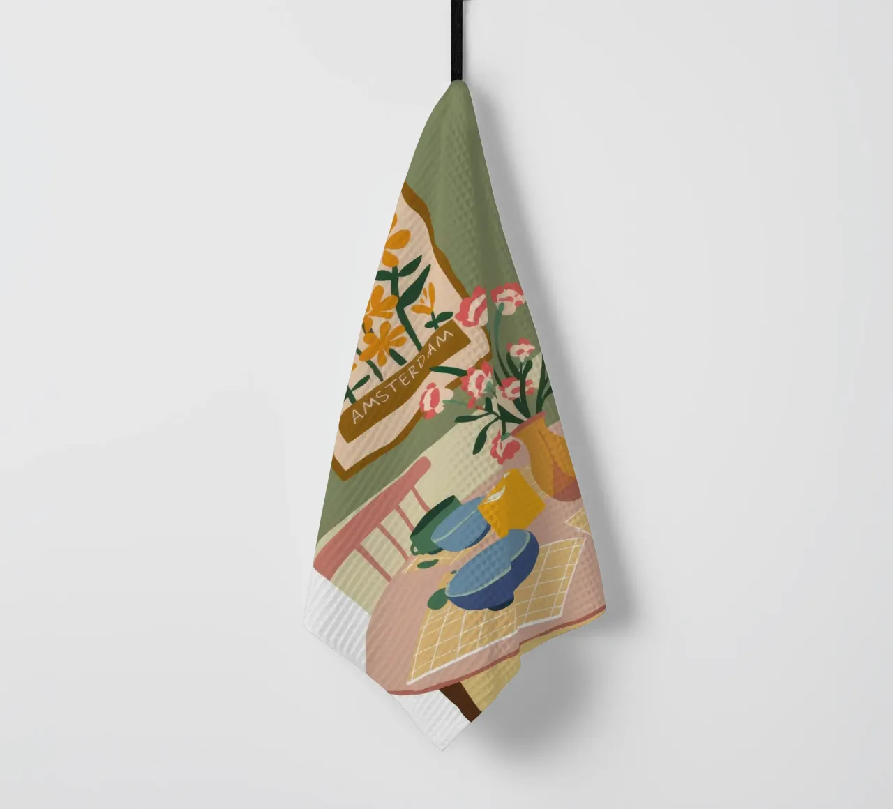 Arched Garden Still Life tea towel by Thistle Bloom