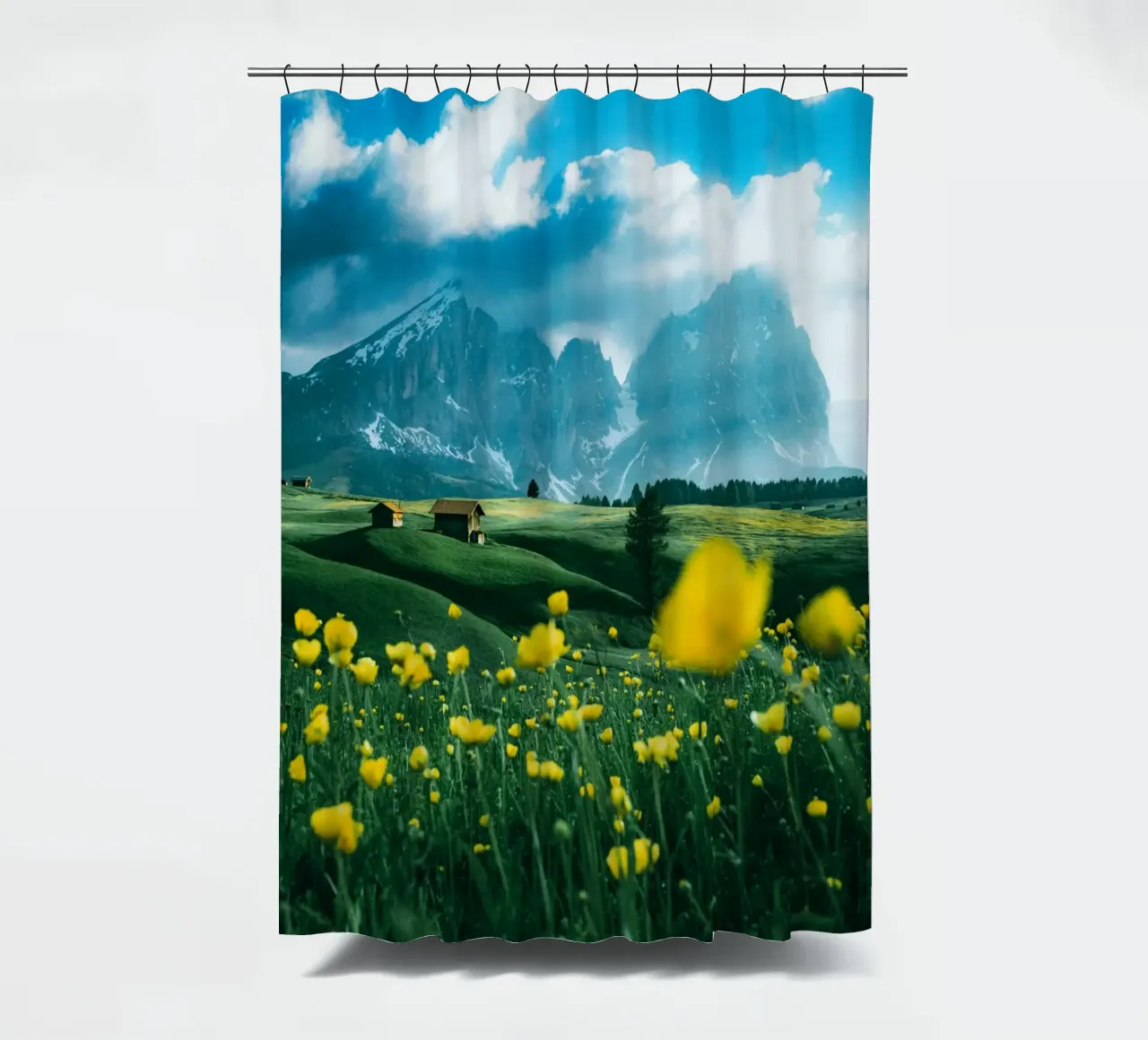 wildflowers greenery rideau de douche de animal story home