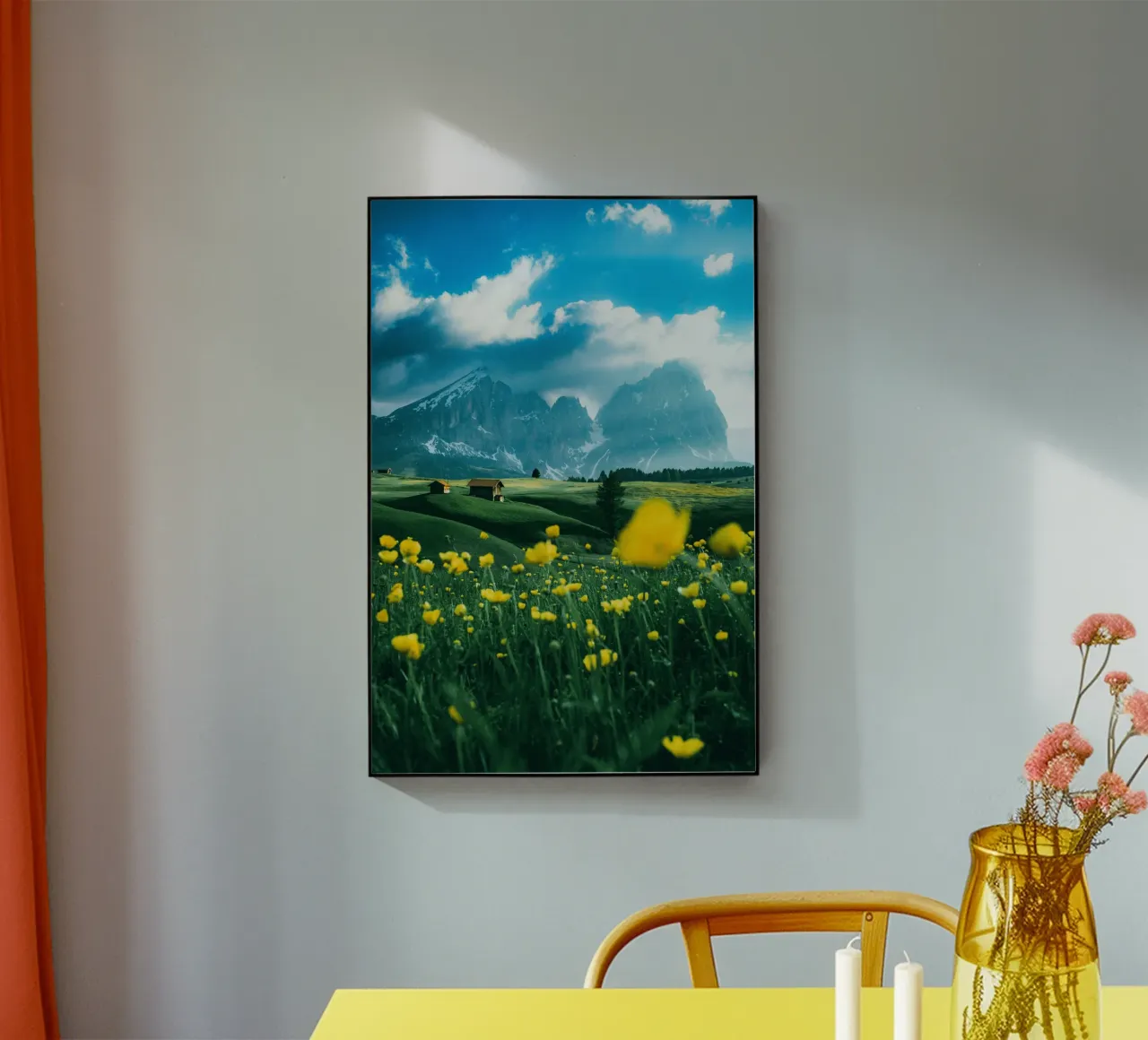 wildflowers greenery acryl van animal story home