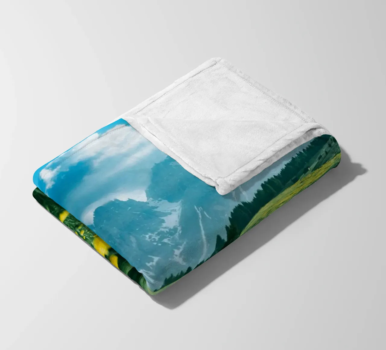 wildflowers greenery fleece blanket by animal story home