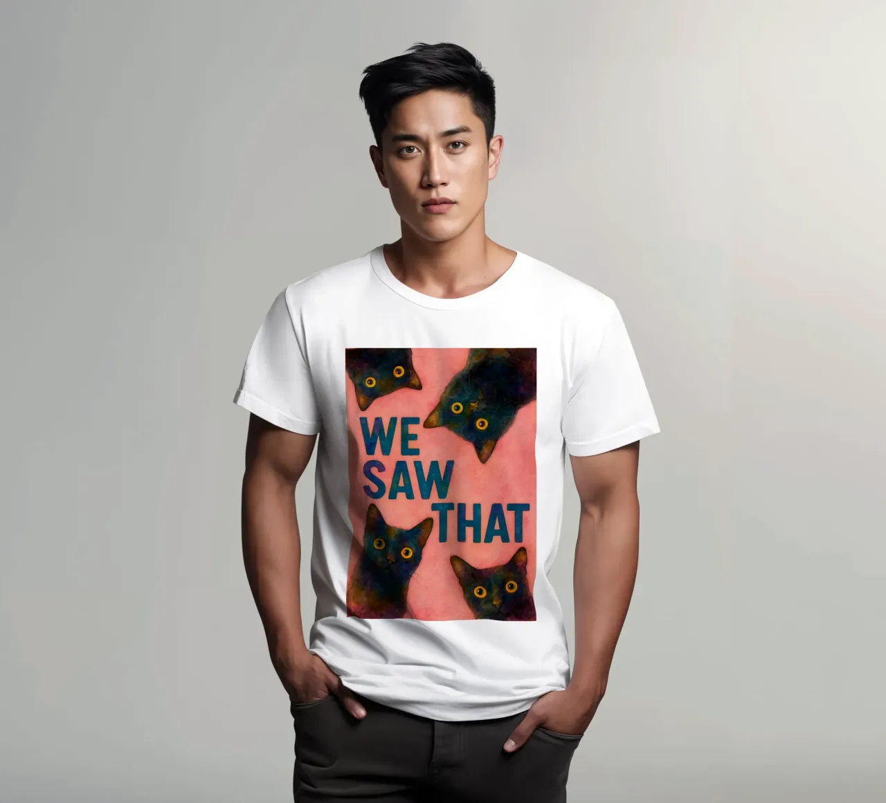 wir sahen das Badgemälde T-Shirt von Goldend