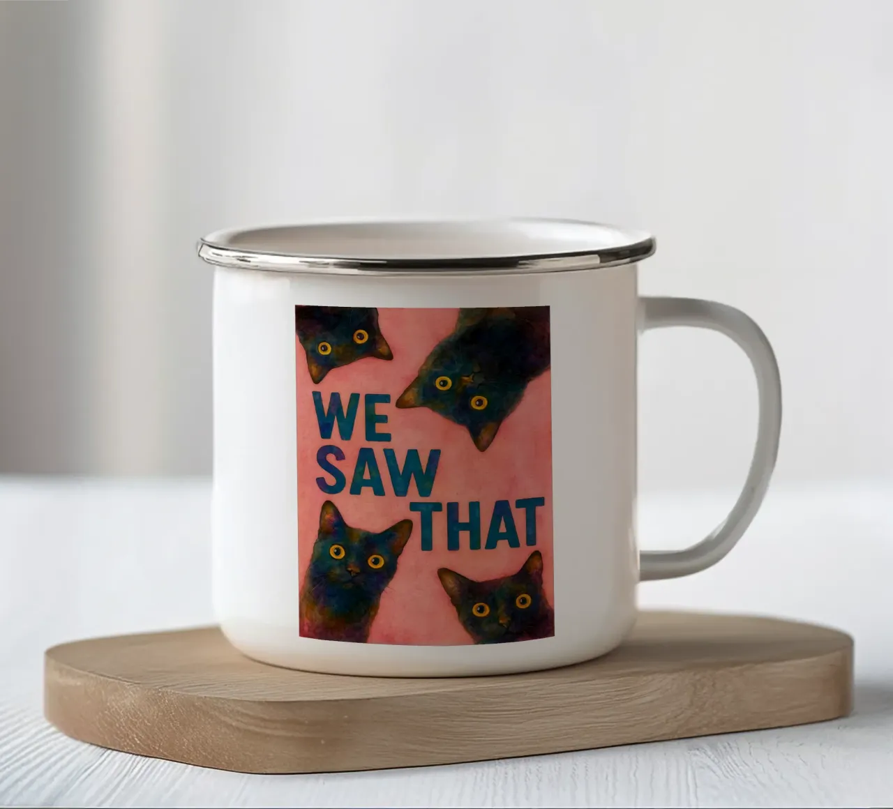 wir sahen das Badgemälde Emaille Tasse von Goldend