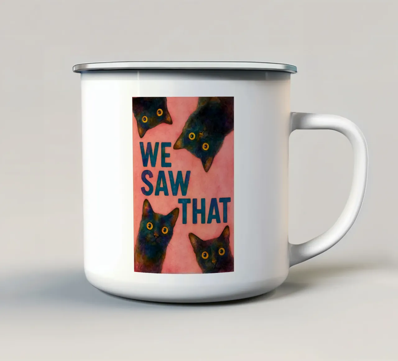 wir sahen das Badgemälde Emaille Tasse von Goldend