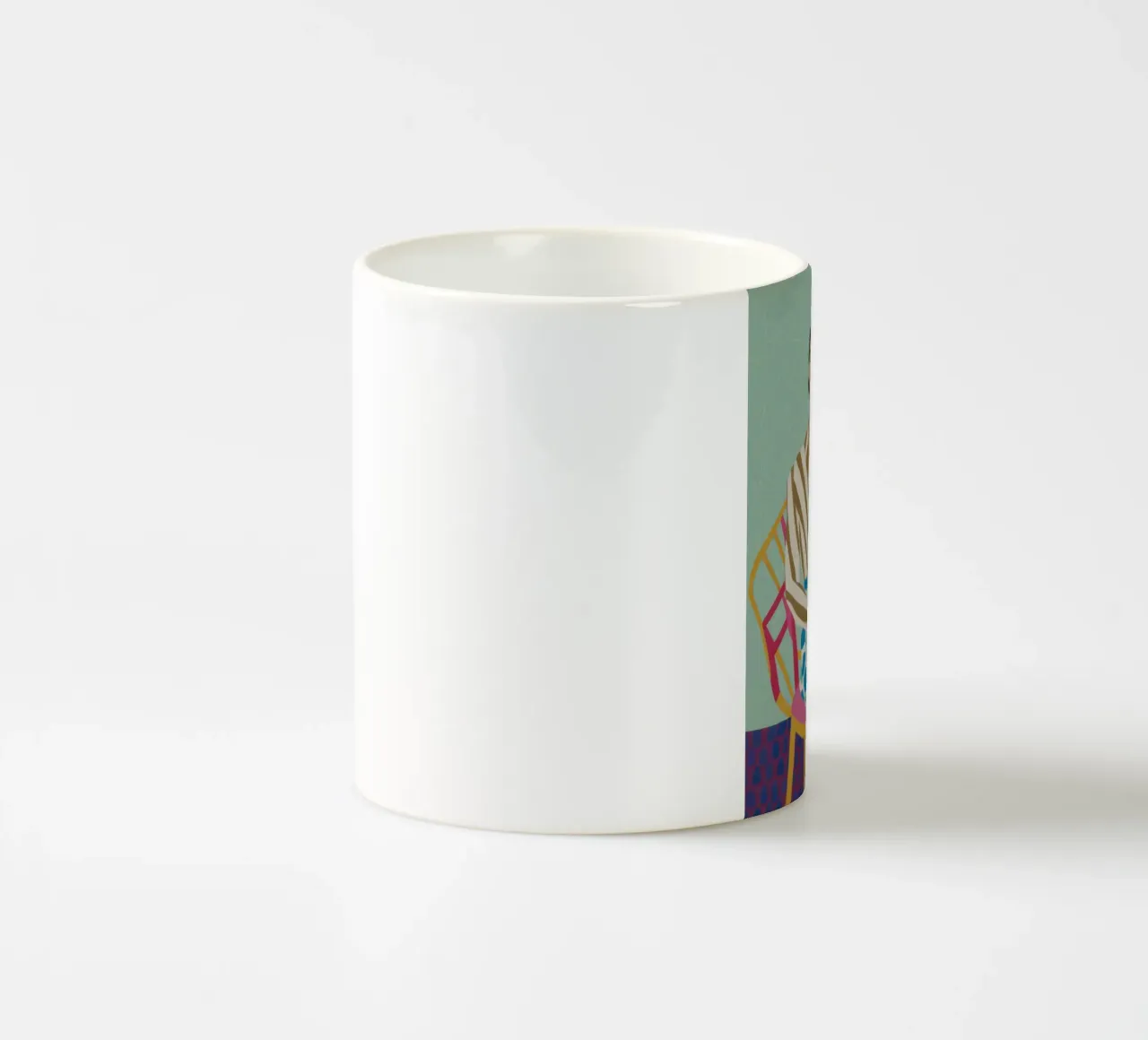 Modern Floral Muse ceramic mug by Lunar Valentina