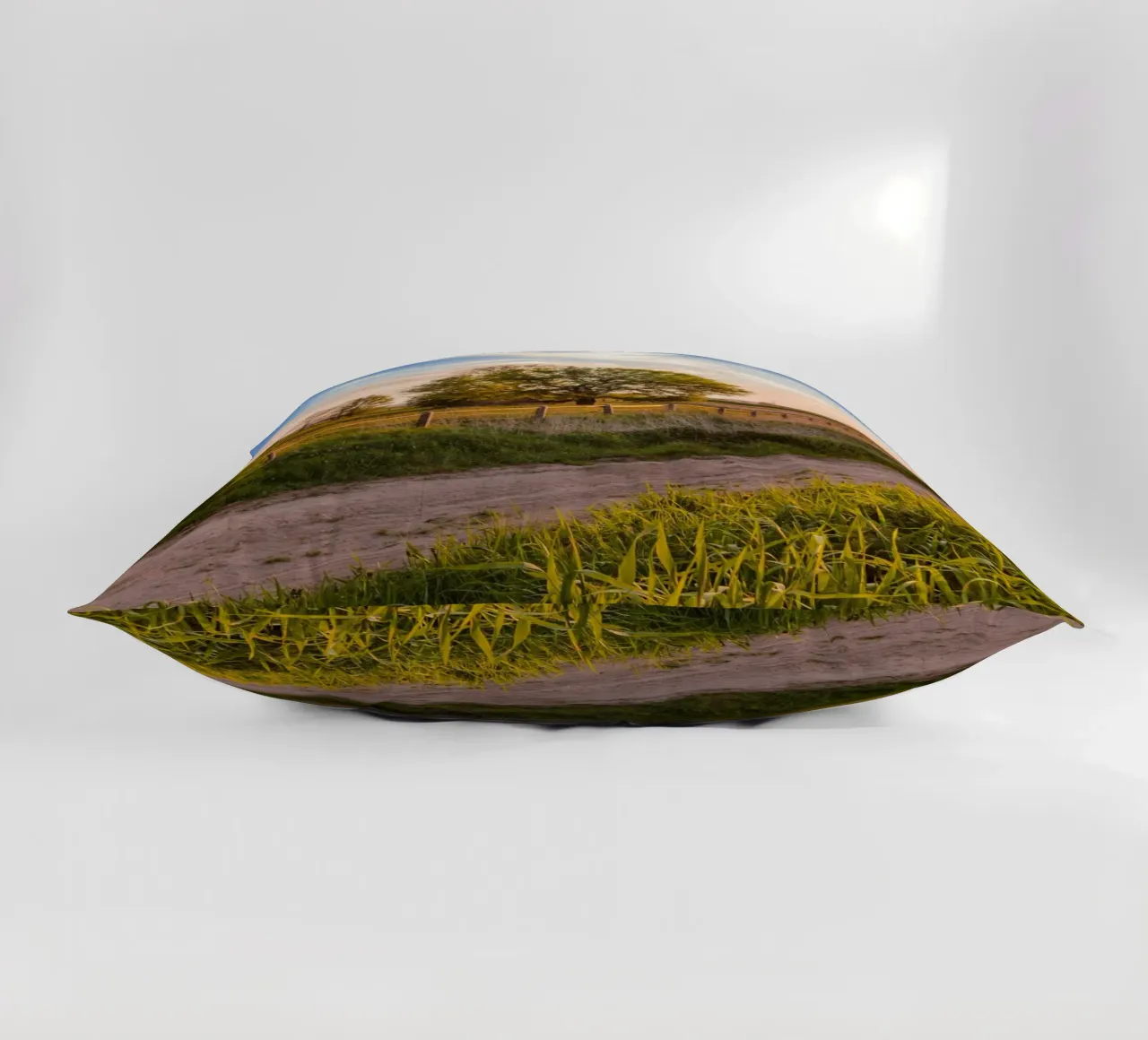 path grass clouds cuscino da animal story home