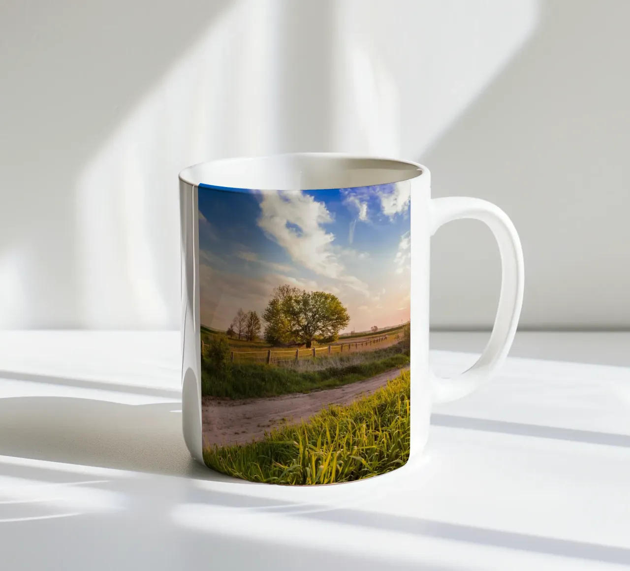 path grass clouds tazza in ceramica da animal story home