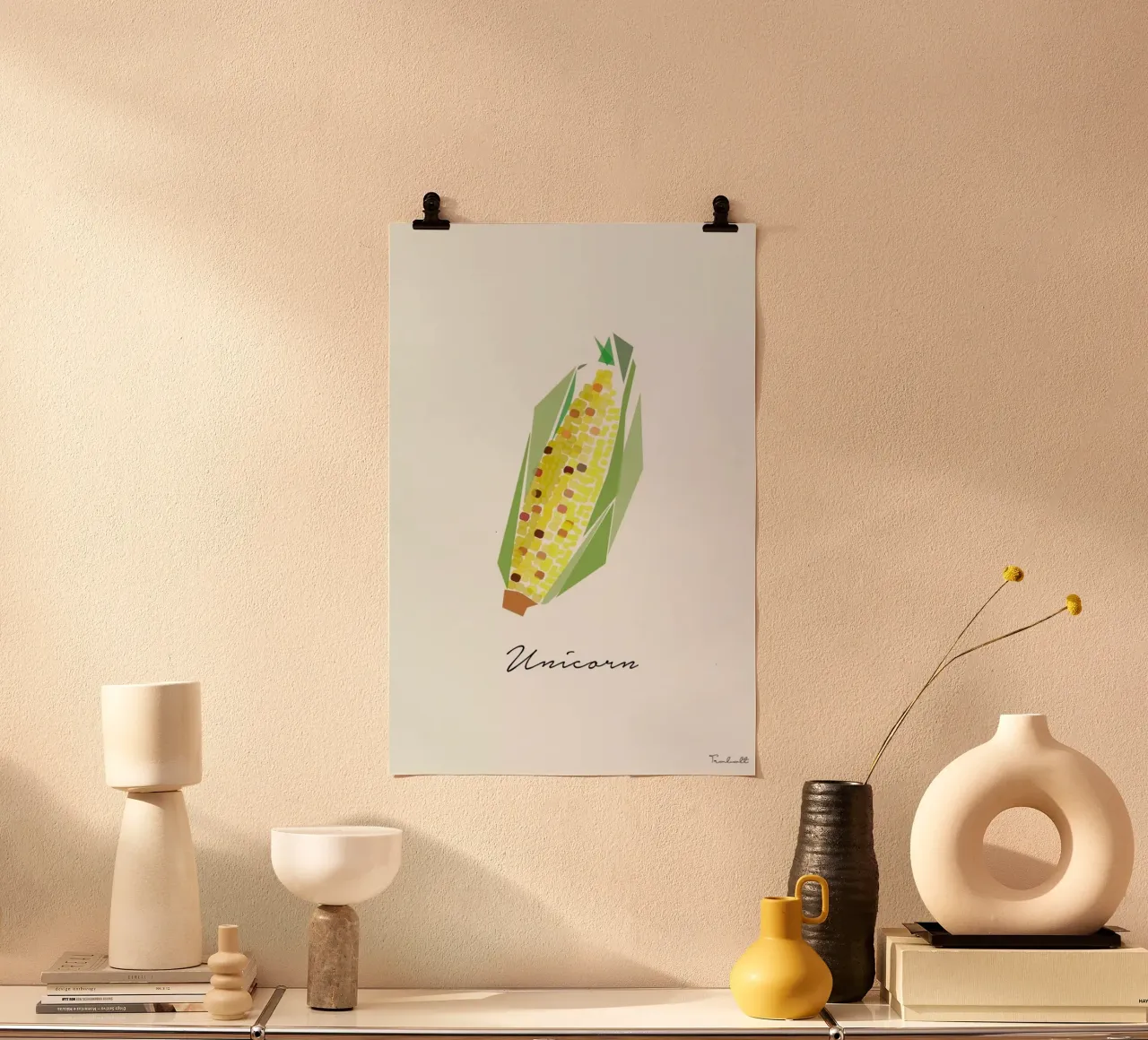 Unicorn poster con telaio in alluminio da Trabolt Design