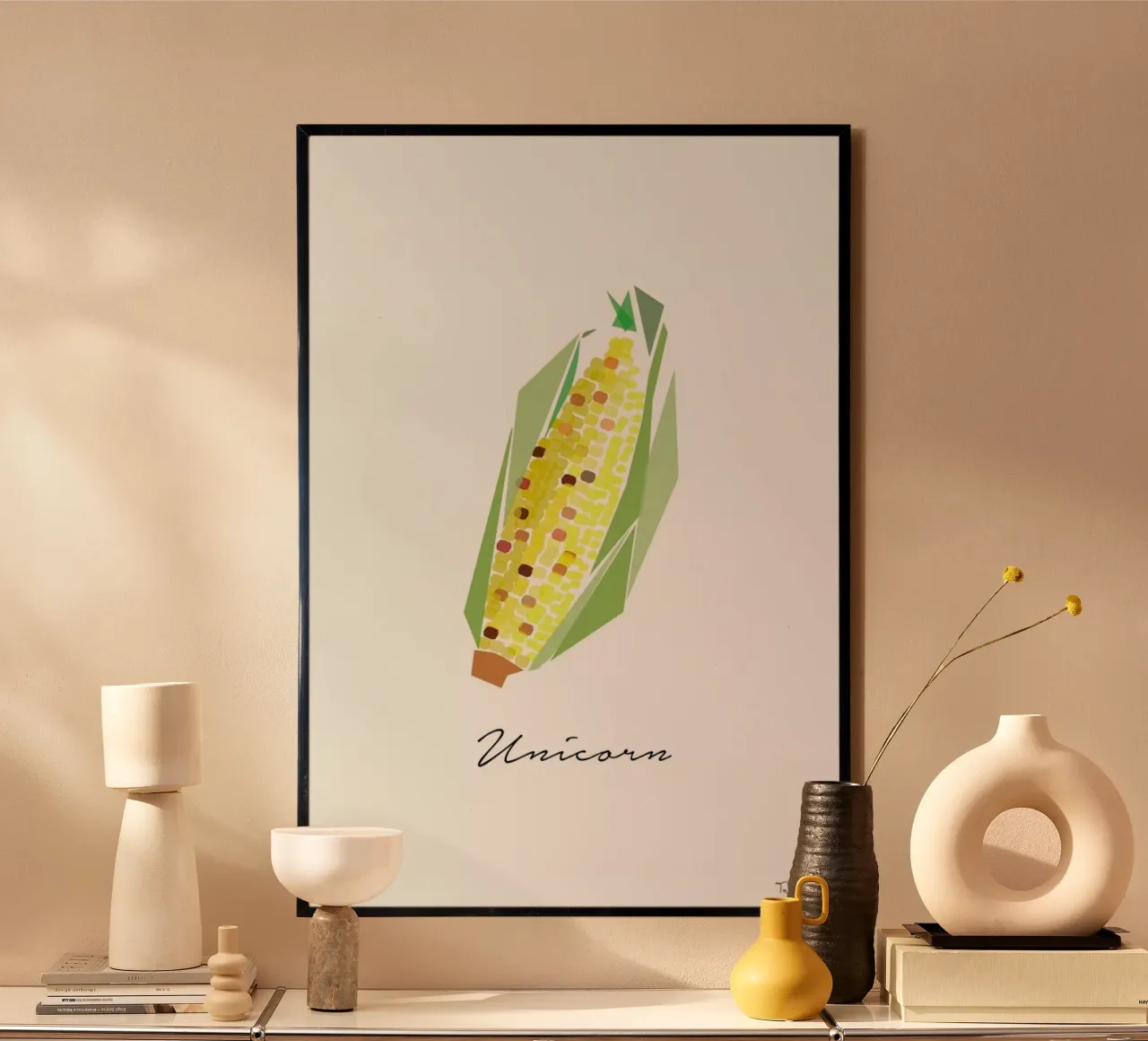 Unicorn poster con telaio in alluminio da Trabolt Design