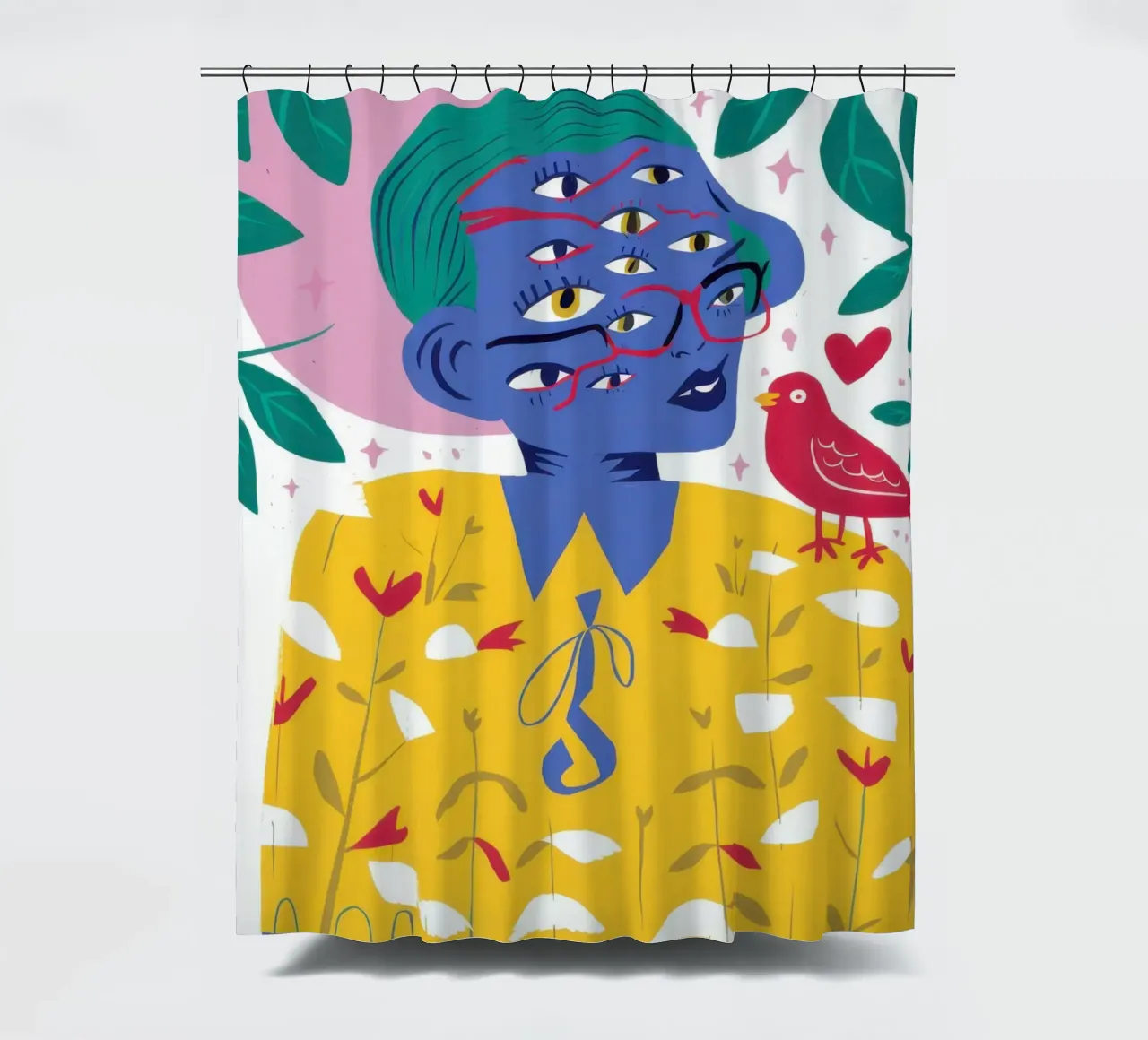 Compagno poetico degli uccelli tenda da doccia da Thistle Bloom