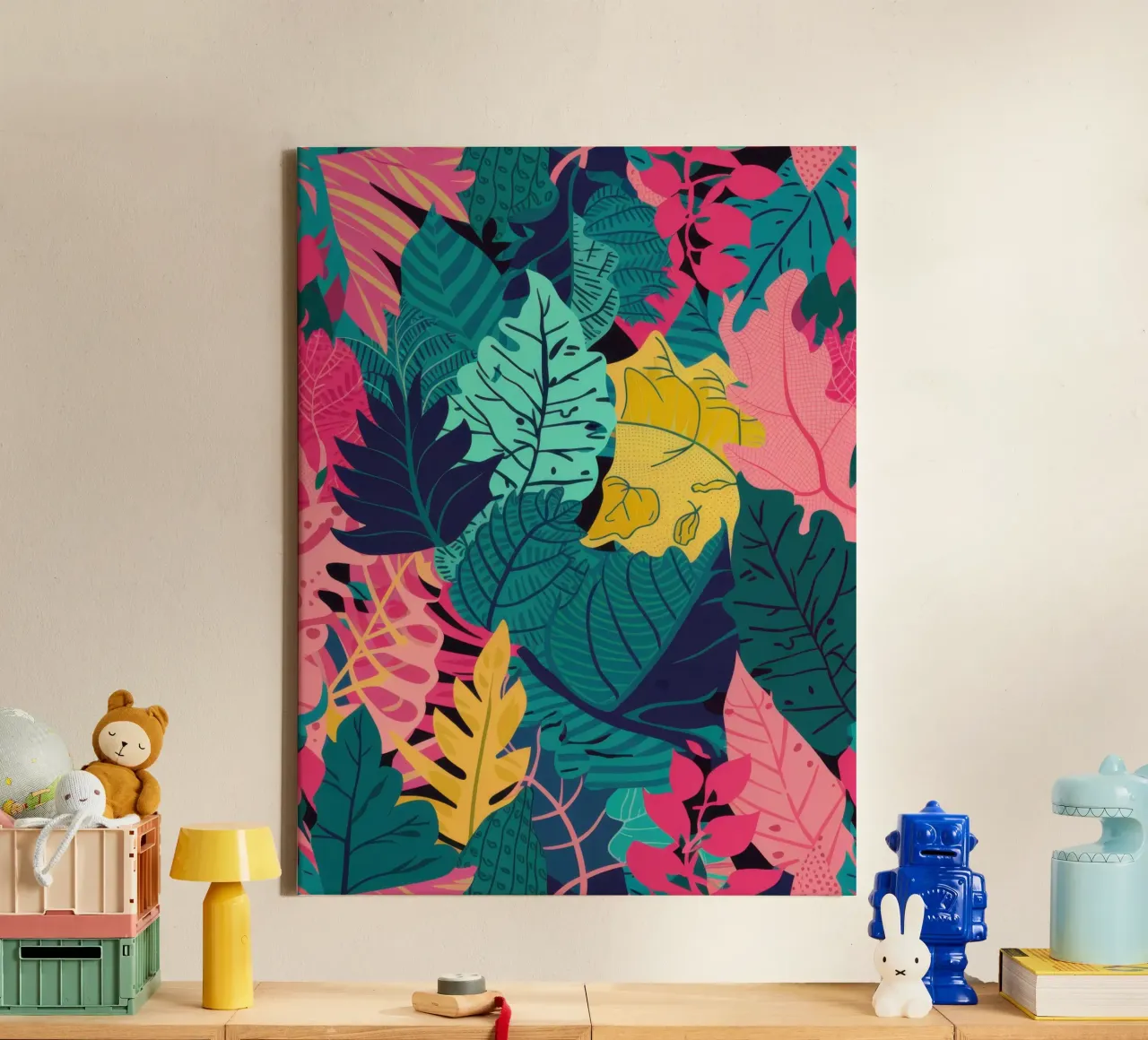 Midnight Tropic Glow canvas by Lunar Valentina