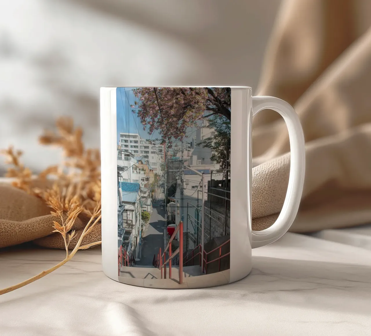 power lines fence street tazza in ceramica da animal story home